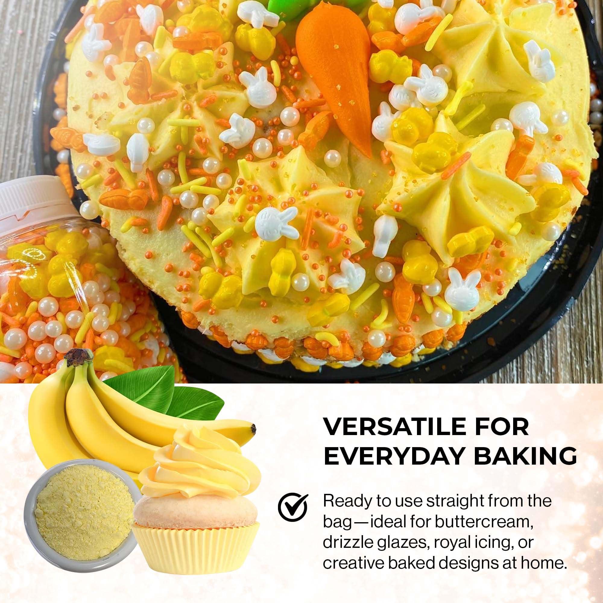 Ultimate Baker Naturally Flavored Banana Powdered Sugar (1x4oz), Flavored and Colored Icing & Frosting Sugar Baking & Dusting Desserts (Banana) - Image 5