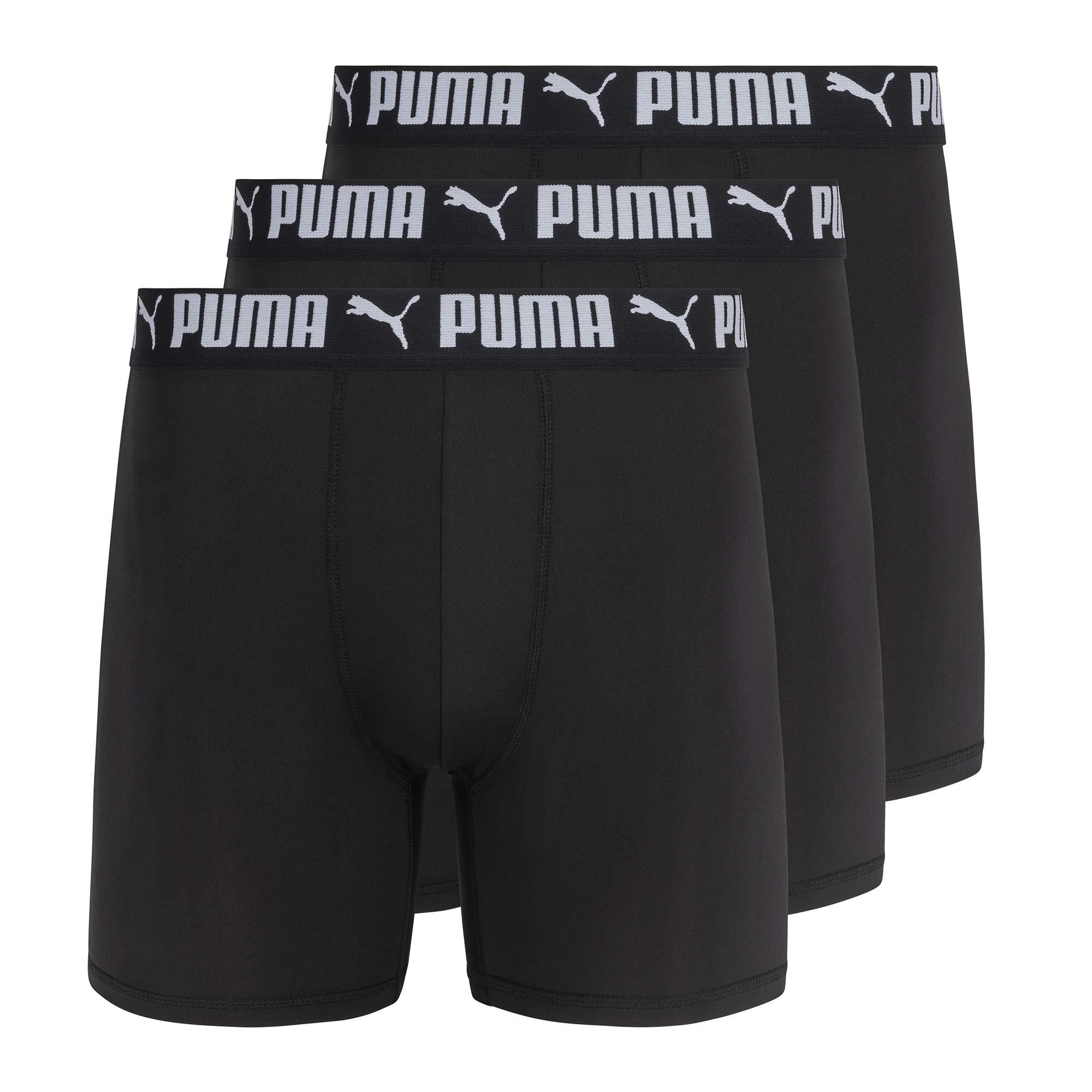 PUMA Men's 3 Pack Athletic Fit Boxer Briefs - Image 4