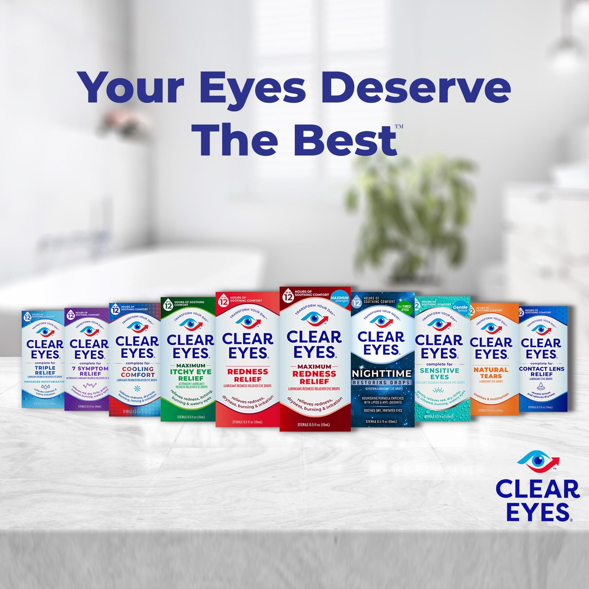 Clear Eyes 7 Symptom Relief Eye Drops, 0.5 Fl Oz - Image 6