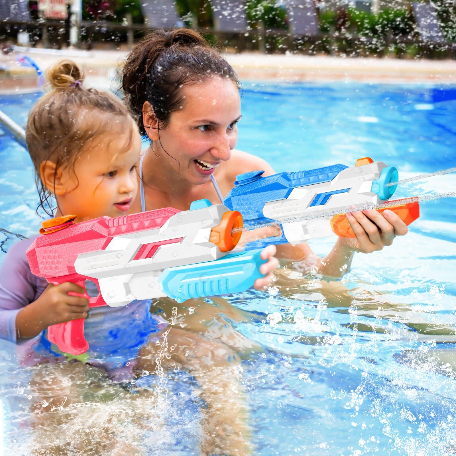 600cc Water Gun for Kids Adults：6 Pack Squirt Blasters Super Water Gun Soaker with Long Range High Capacity for Boys Girls Summer Swimming Pool Beach Outdoor Water Fighting Play Toys Party Favors - Image 2