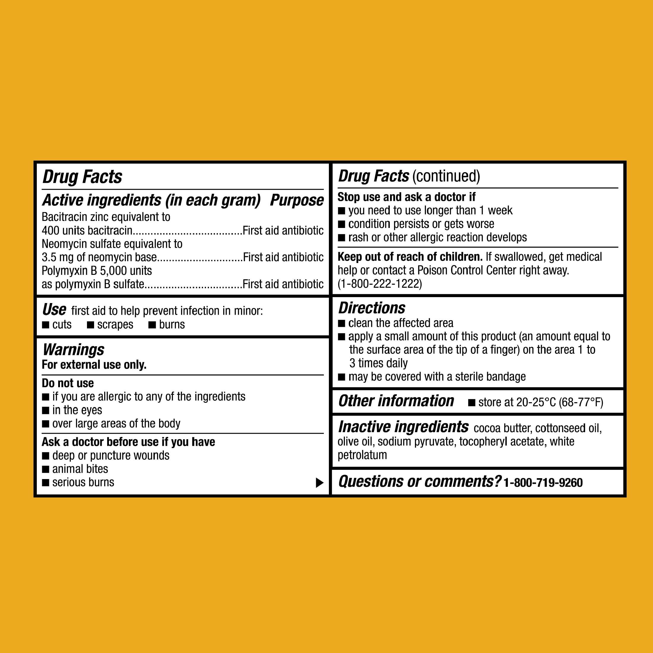 Equate Triple Antibiotic Ointment 1.0 oz (4 Pack), First Aid Ointment for Minor Scrapes, Cuts, and Burns to Help Prevent Infection, Compare to The Active Ingredients of The Leading Brand - Image 4