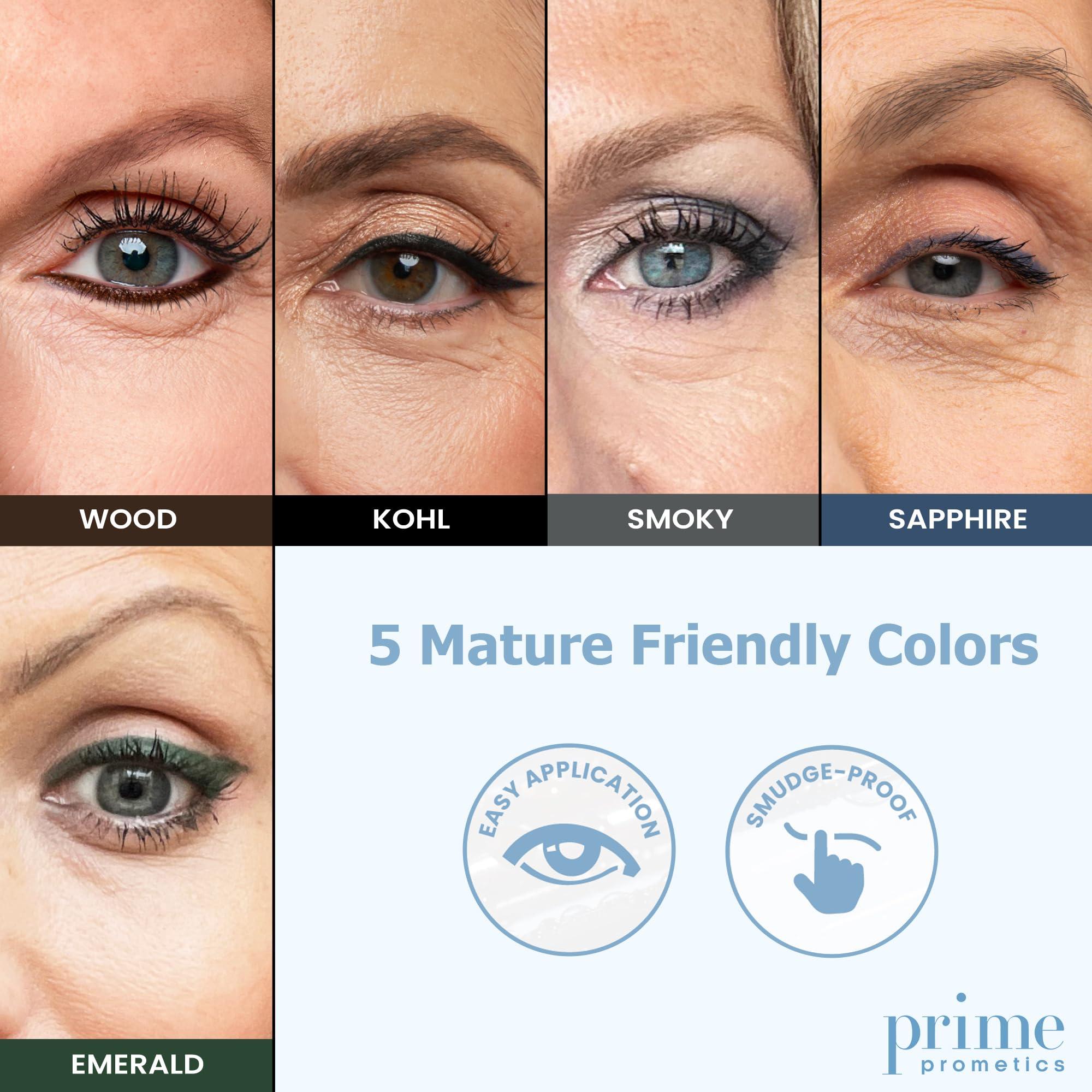 PRIME PROMETICS PrimeEyes Glide Eyeliner for Mature Women – Water-Resistant, Long-Stay and Mess-Proof – Gel Cream Texture, Discreet Sharpener and Effective Smudger (Black) - Image 7