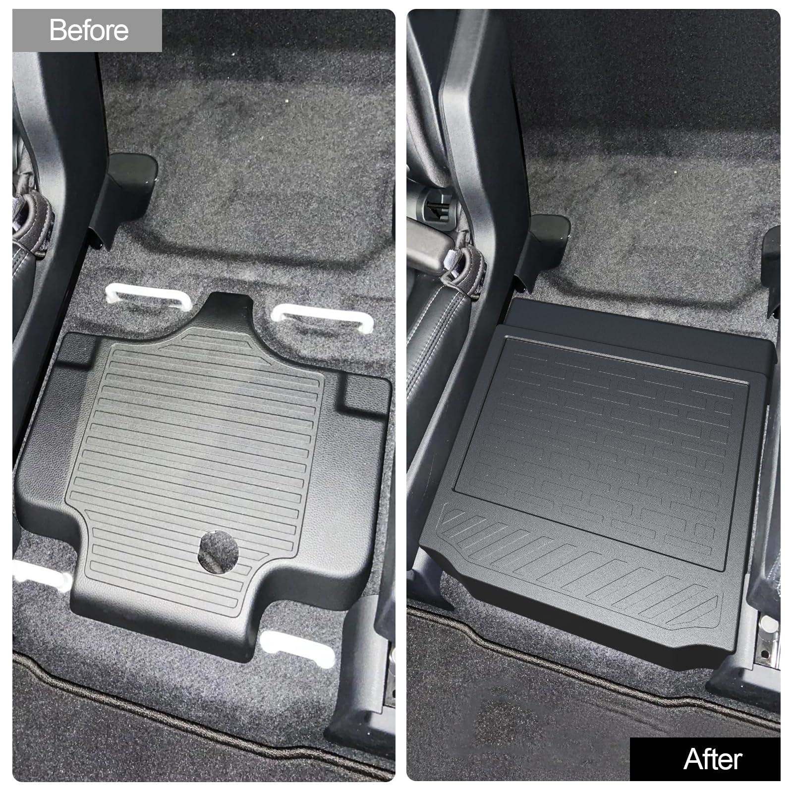 HOUCLEMIC Removable Middle Seat Floor Cover for 2023-2025 Honda Pilot Removable 2nd Row Middle Seat Elite/Touring/Black Edition/EX-L 8 Passenger and 7 Passager 2020-2024 Acura MDX Accessories - Image 2