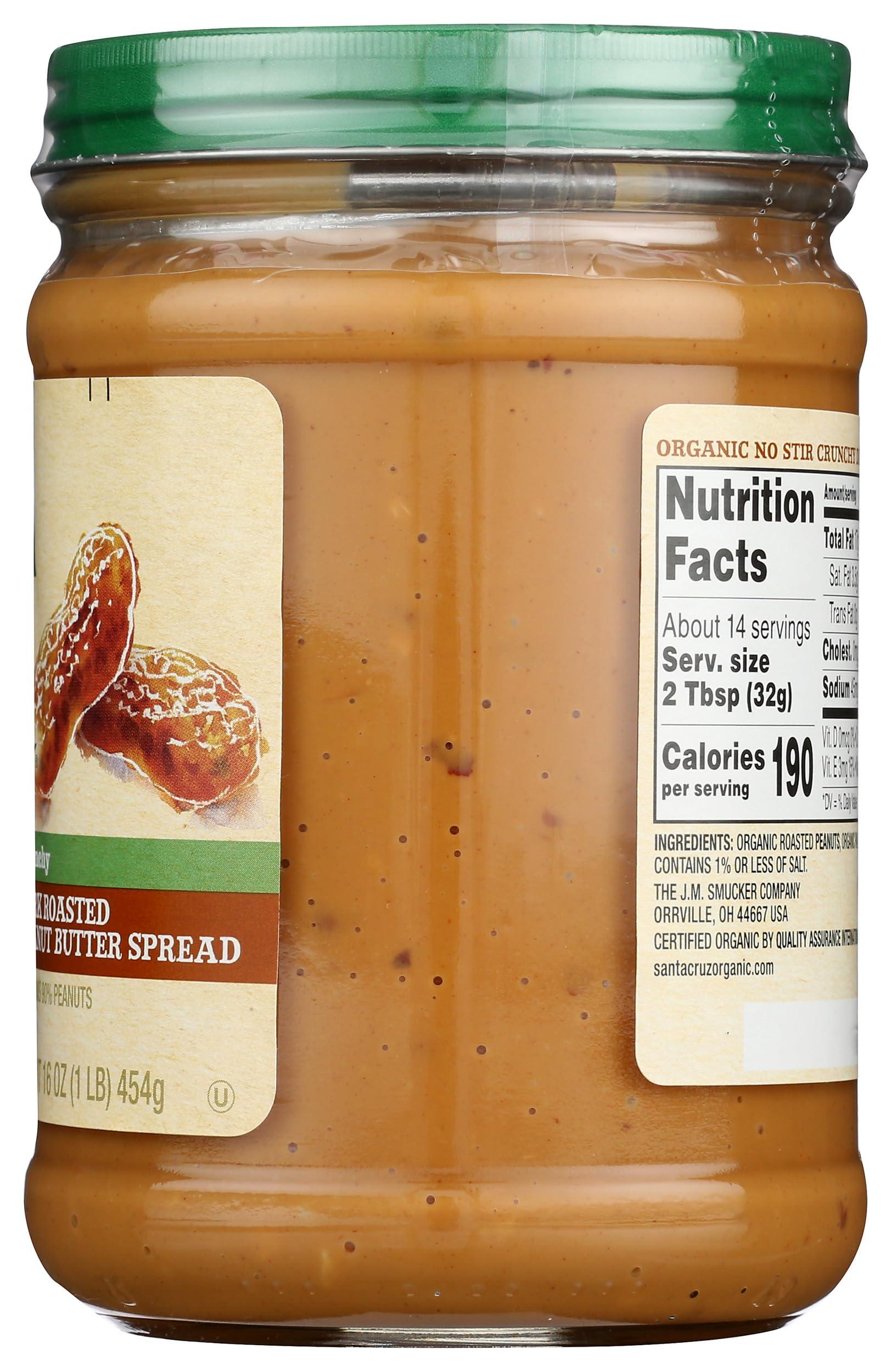SANTA CRUZ ORGANIC Organic No Stir Dark Roast Crunchy Peanut Butter Spread, 16 OZ - Image 5