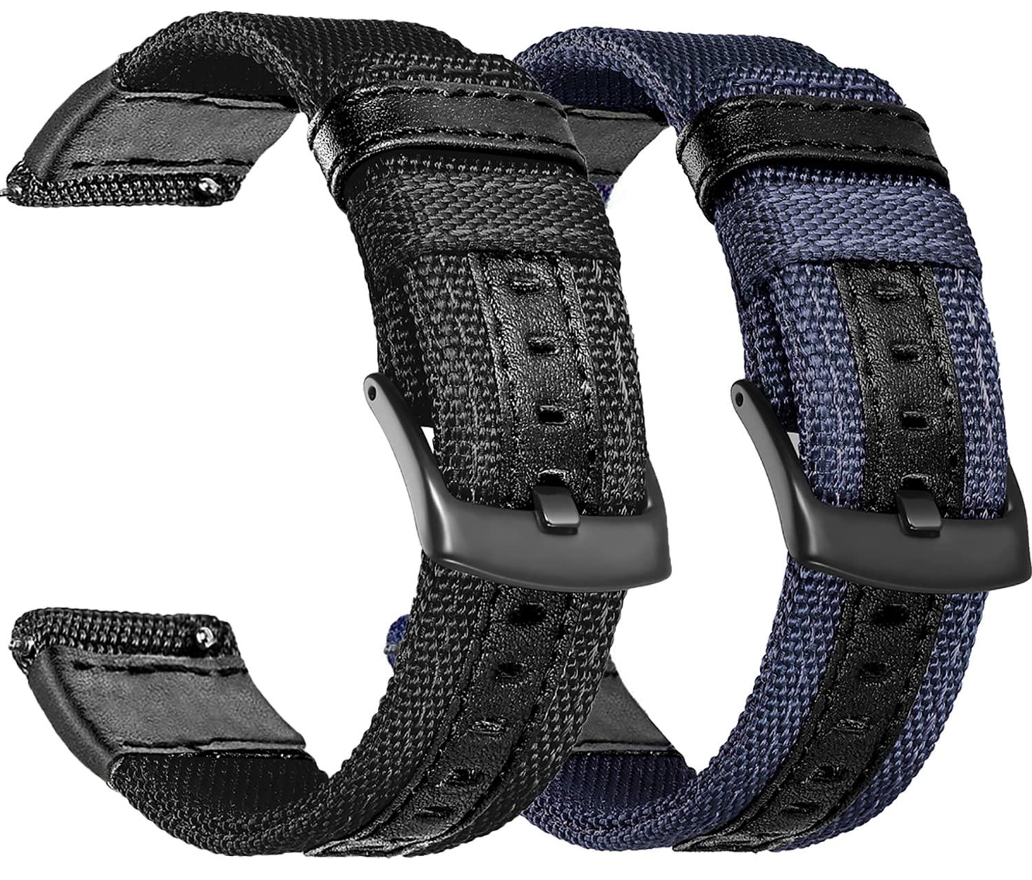 Olytop Galaxy Watch 4/5/6 Bands Pro 45mm 44mm 40mm, Galaxy Watch 4/6 Classic Band 47mm 46mm 43mm 42mm, 20mm Nylon Sport Replacement Strap Men Women for Samsung Watch 4/5/6/5 Pro/Active 2/3 41mm,