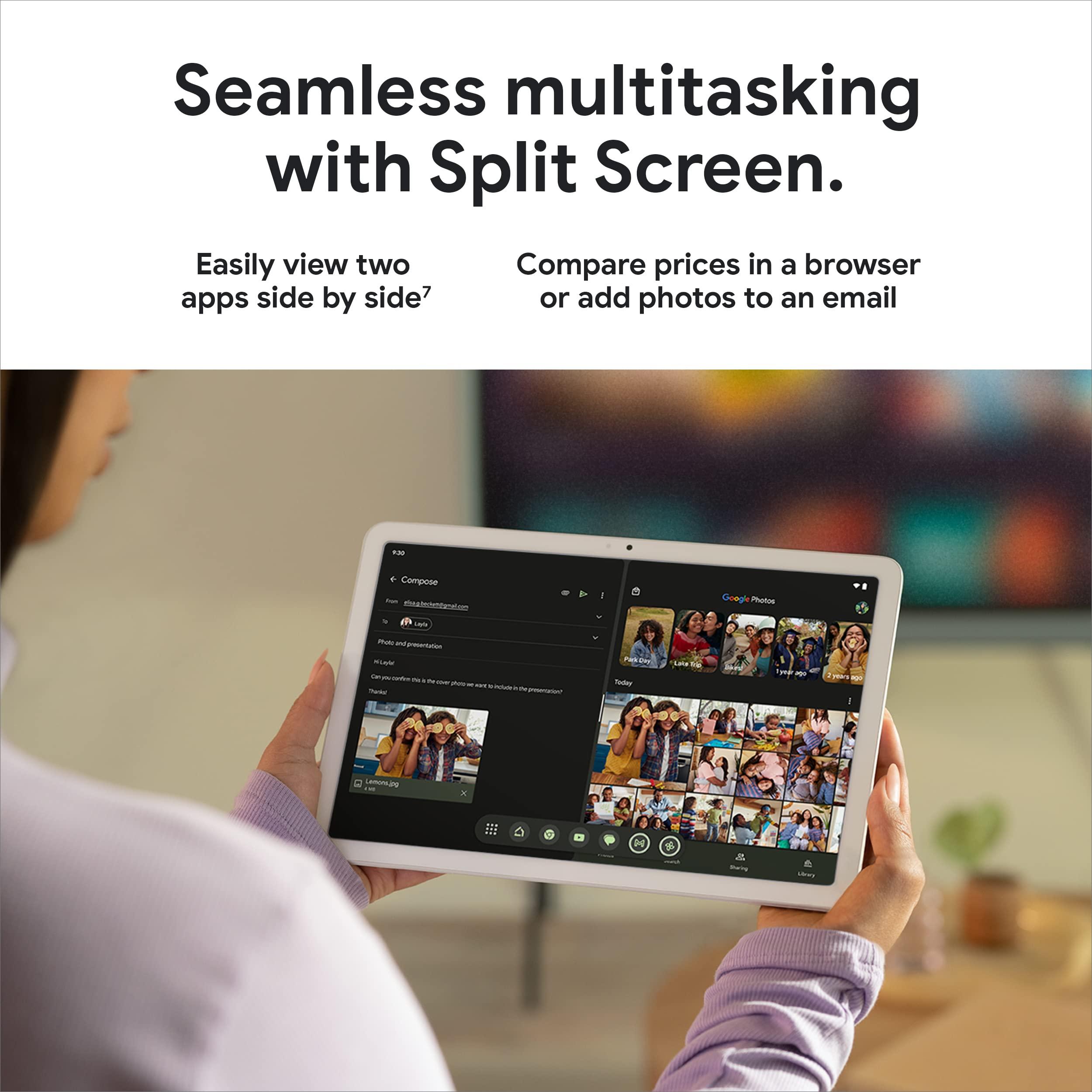 Google Pixel Tablet with Charging Speaker Dock - Android Tablet with 11-Inch Screen, Smart Home Controls, and Long-Lasting Battery - Porcelain/Porcelain - 128 GB - Image 12