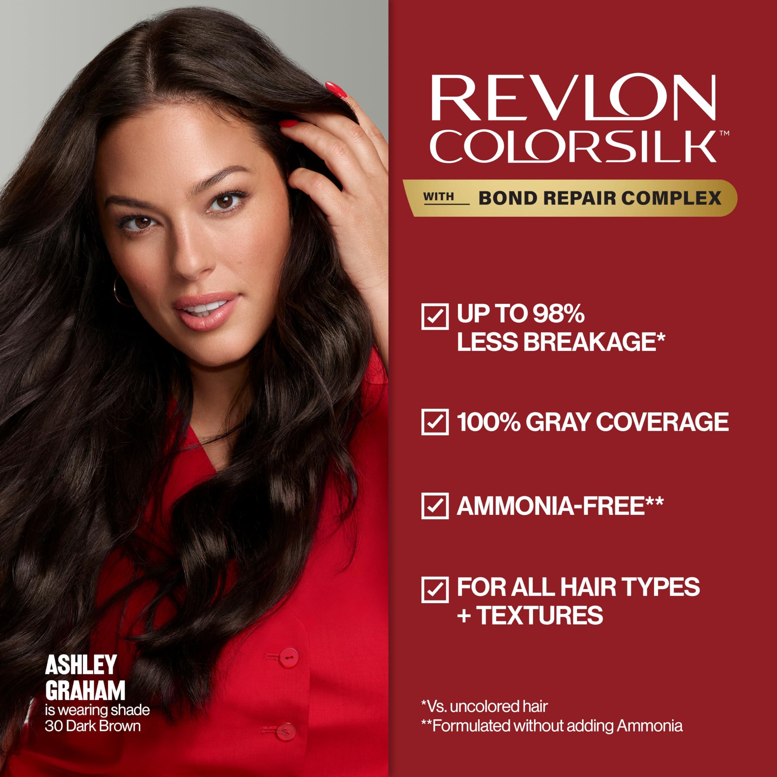 Revlon ColorSilk with Bond Repair Complex, Black Permanent Hair Color, 100% Gray Coverage, Ammonia Free Hair Dye, Vegan Keratin, 11 Soft Black (Pack of 3) - Image 4