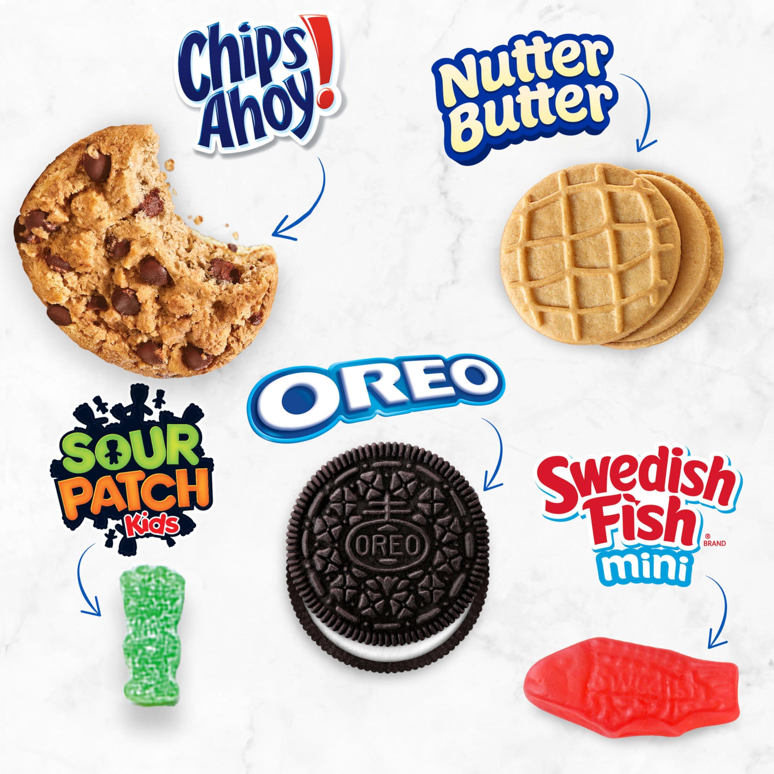 OREO, CHIPS AHOY!, Nutter Butter, SOUR PATCH KIDS & SWEDISH FISH Cookies & Candy Variety Pack, 40 Snack Packs - Image 4