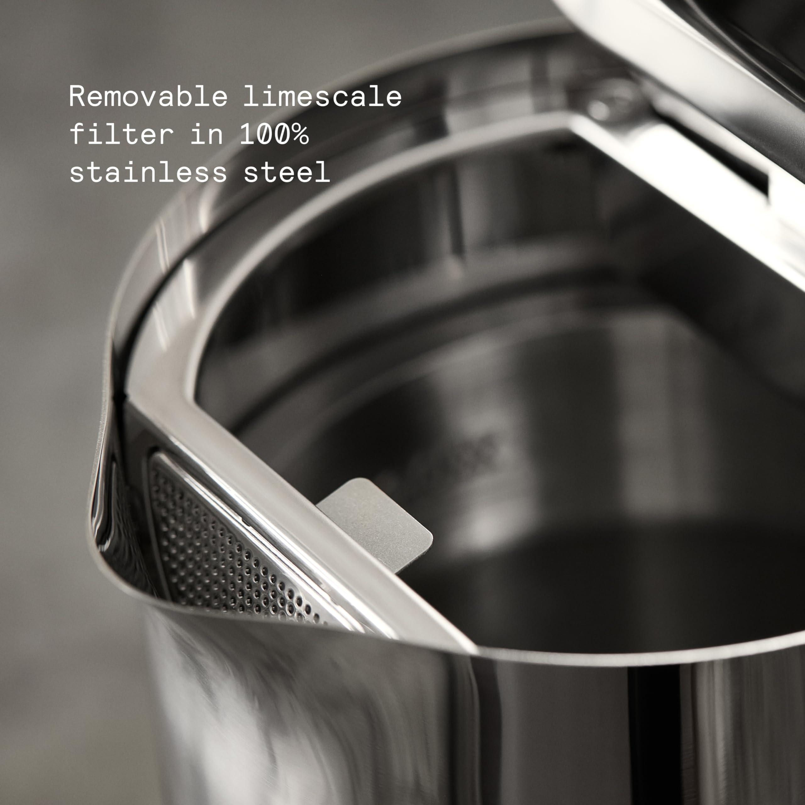 Aarke Kettle | Stainless Steel Hot Water Kettle | 360° Swivel Base | 1.2L / 5 Cups - Steel - Image 7