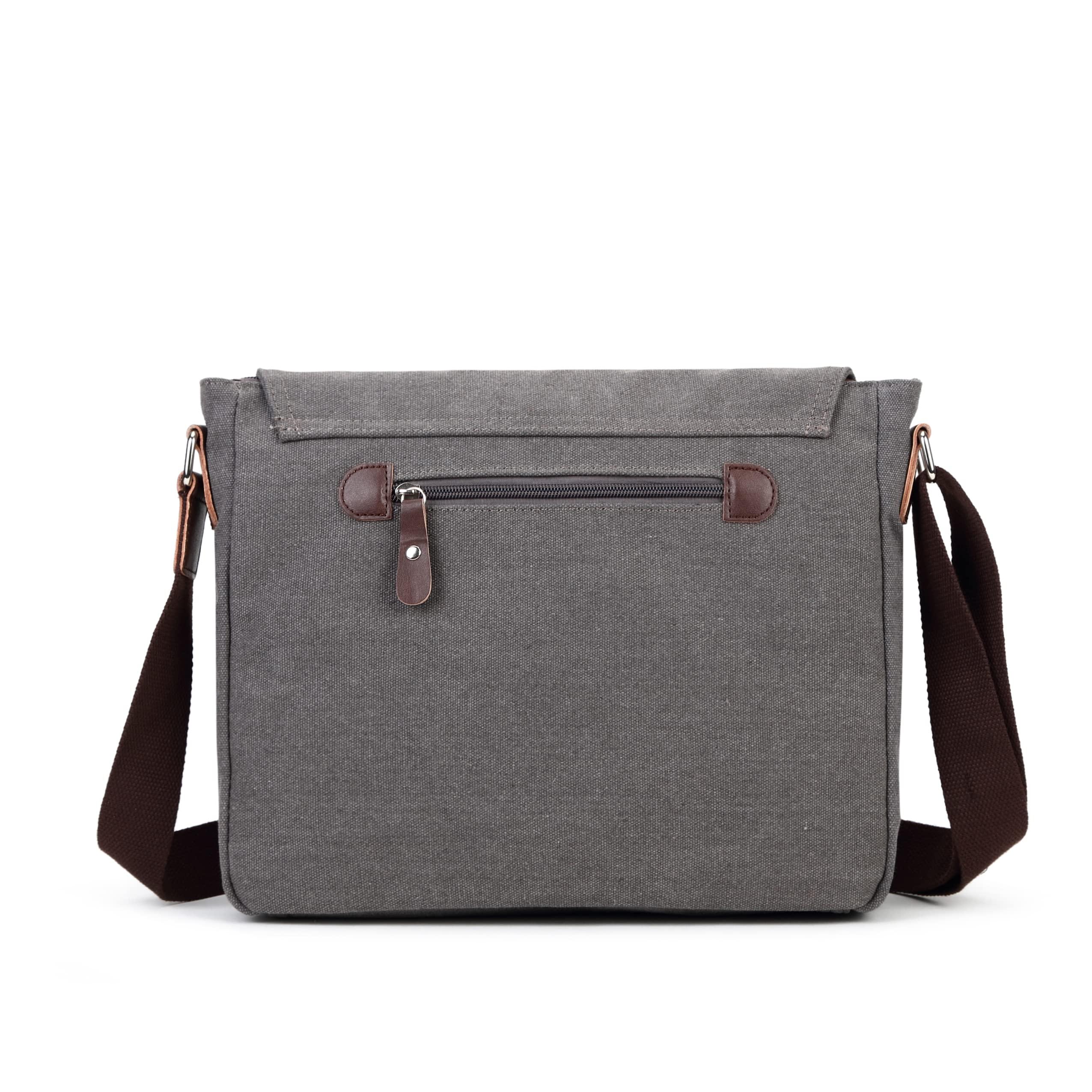 Sechunk Canvas Small Messenger Bag Vintage Shoulder bag Everyday Purse Crossbody bag for men women - Image 3