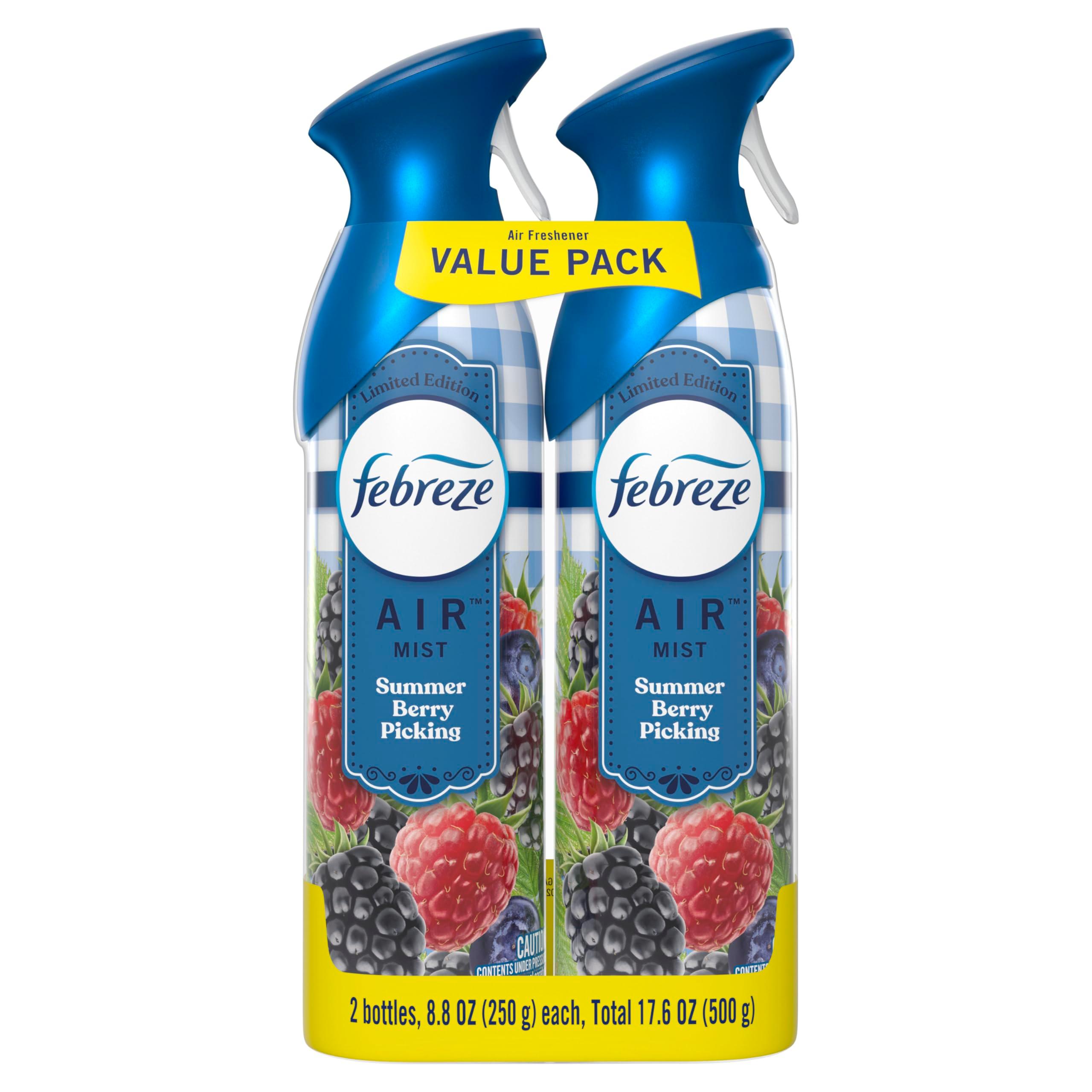 Febreze Air Freshener Spray, Odor-Fighting Room Spray, Summer Berry Picking Scent, 8.8oz, 2 Count - Image 9