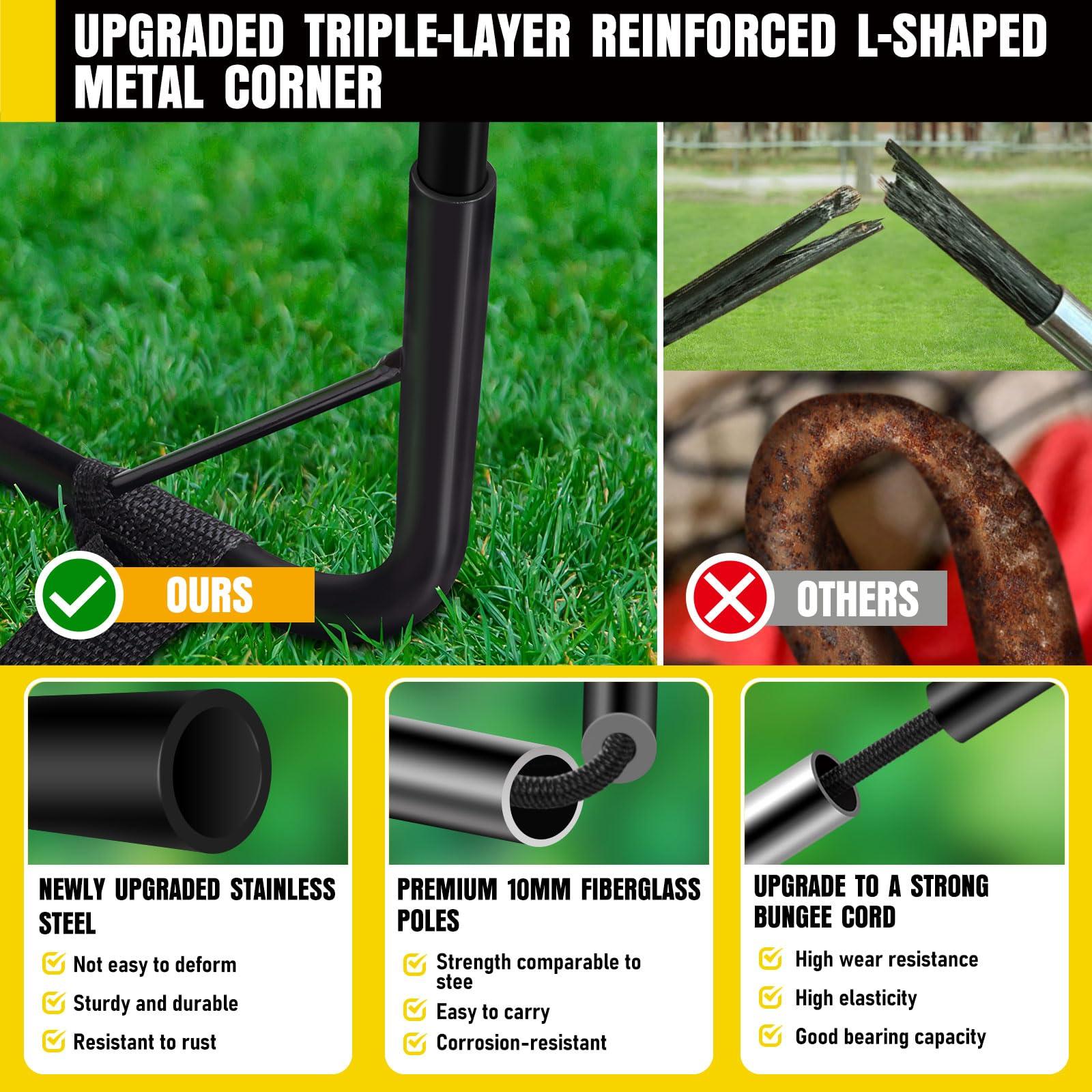 Kids Soccer Goals for Backyard Set, 2 Pack of Portable Pop Up Soccer Nets with Soccer Ball, Cones, Complete Training Equipment for Youth, Toddler Outdoor Sports Games - Image 4