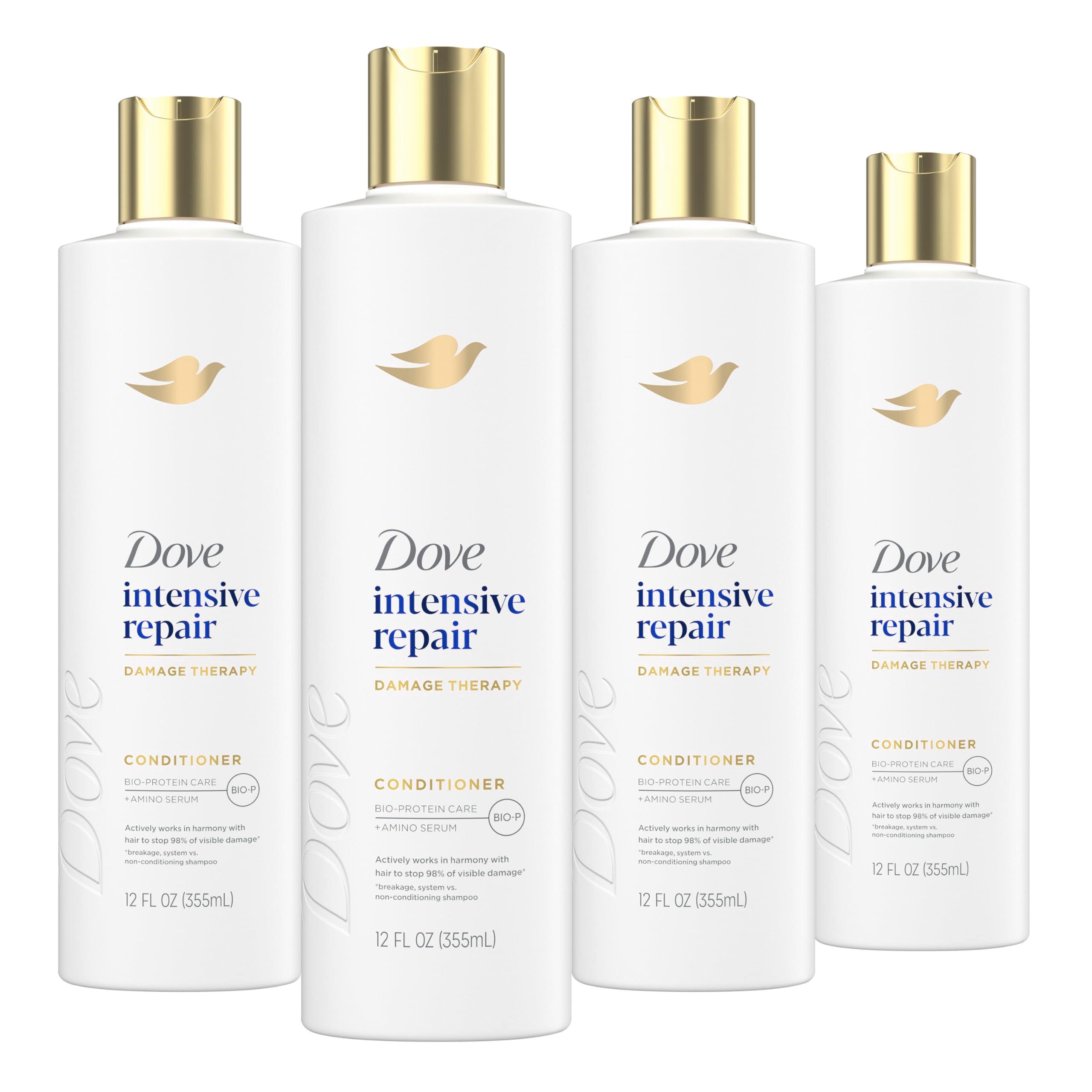 Dove Deep Hair Conditioner, 4 ct for Dry Hair, Intensive Repair, 12 oz