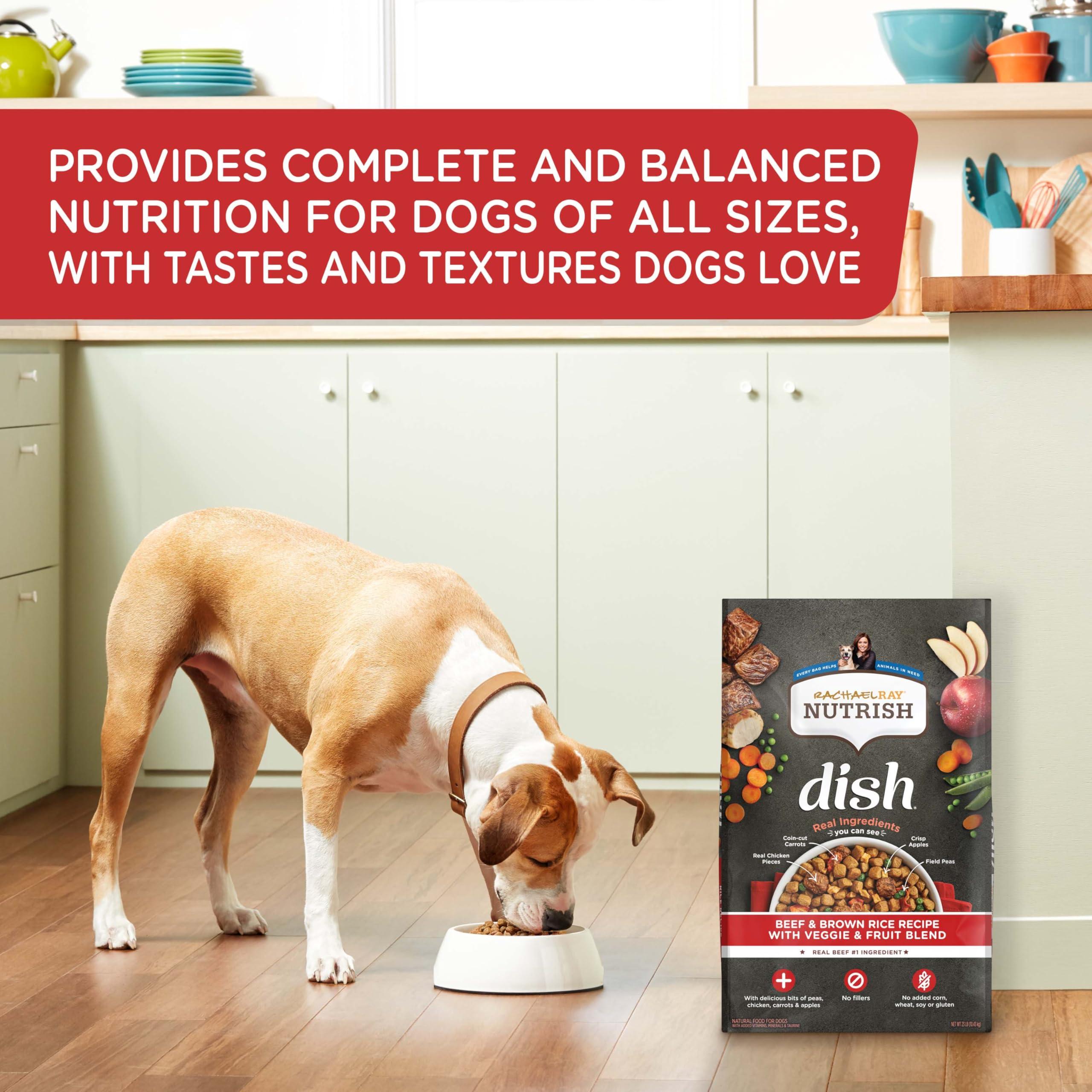 Rachael Ray Nutrish Dish Premium Natural Dry Dog Food, Beef & Brown Rice Recipe with Veggies, Fruit & Chicken, 3.75 Pounds - Image 4