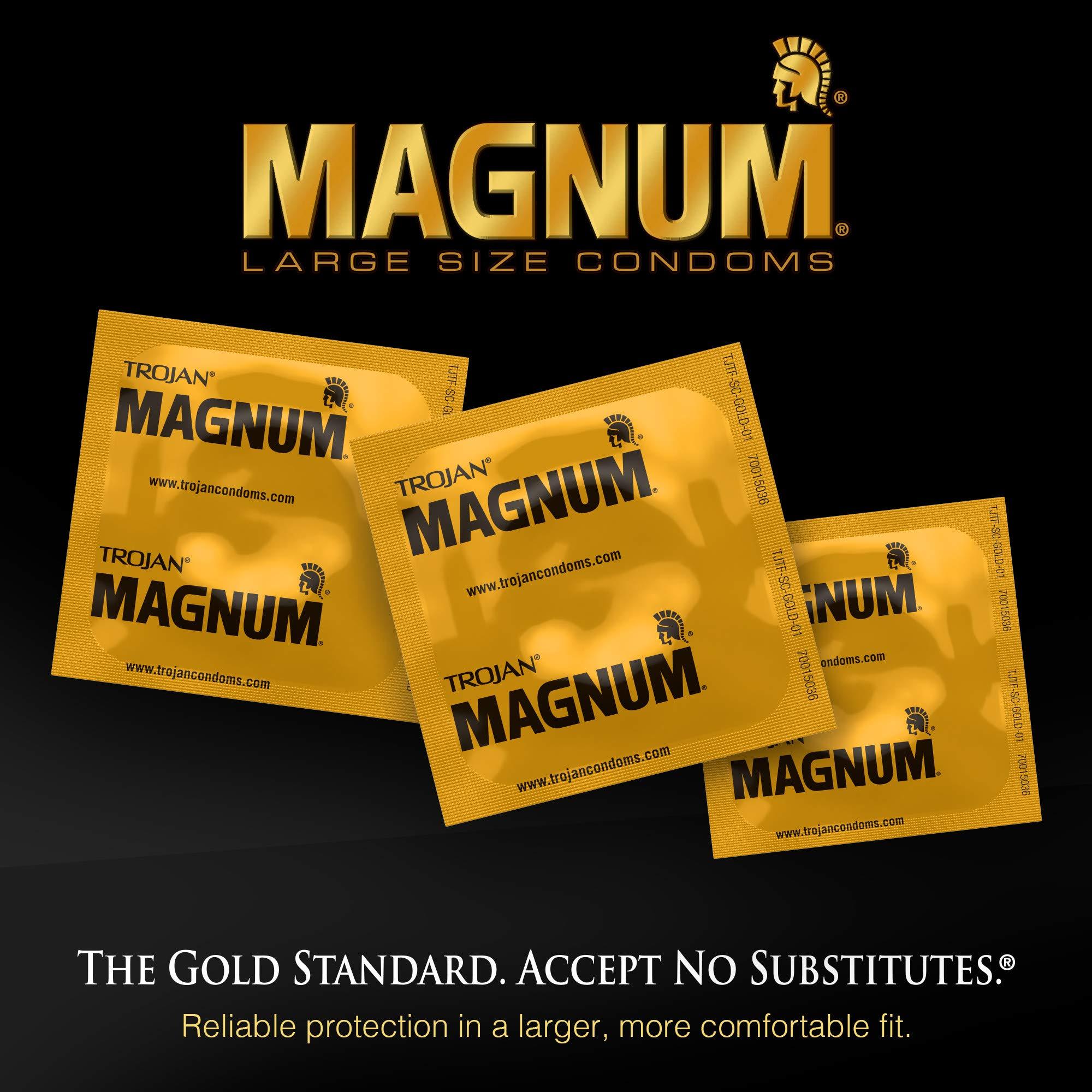 Trojan Magnum Thin Large Size Lubricated Condoms - 12 Count (Pack of 1) - Image 4