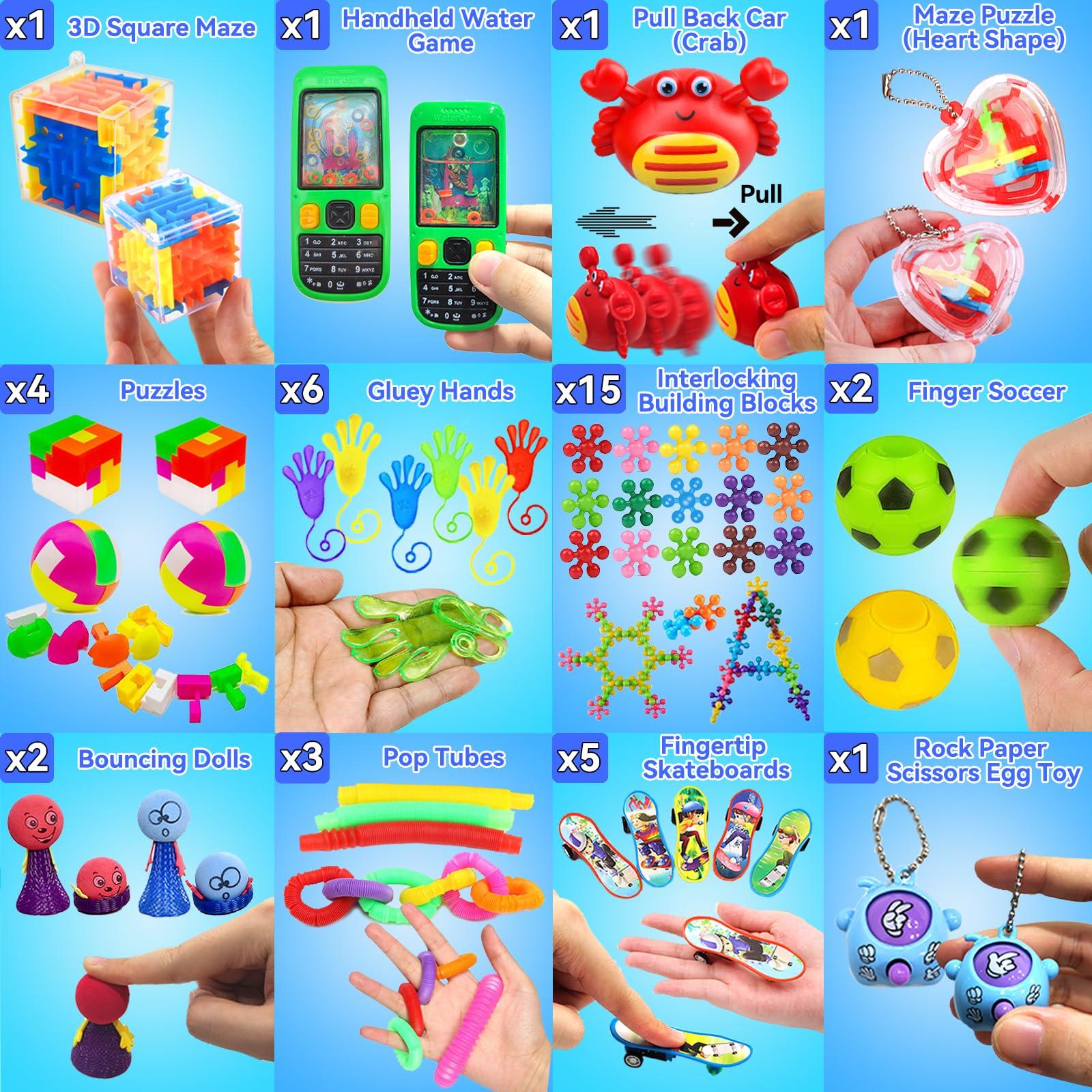 125 Pack Fidget Toys Assortment for Kids 4-8-12,Stress&Anxiety Relief Toys for Party Favors,Treasure Box Fillers,Classroom Prizes Rewards,Carnival,Pinata Stuffers - Image 5