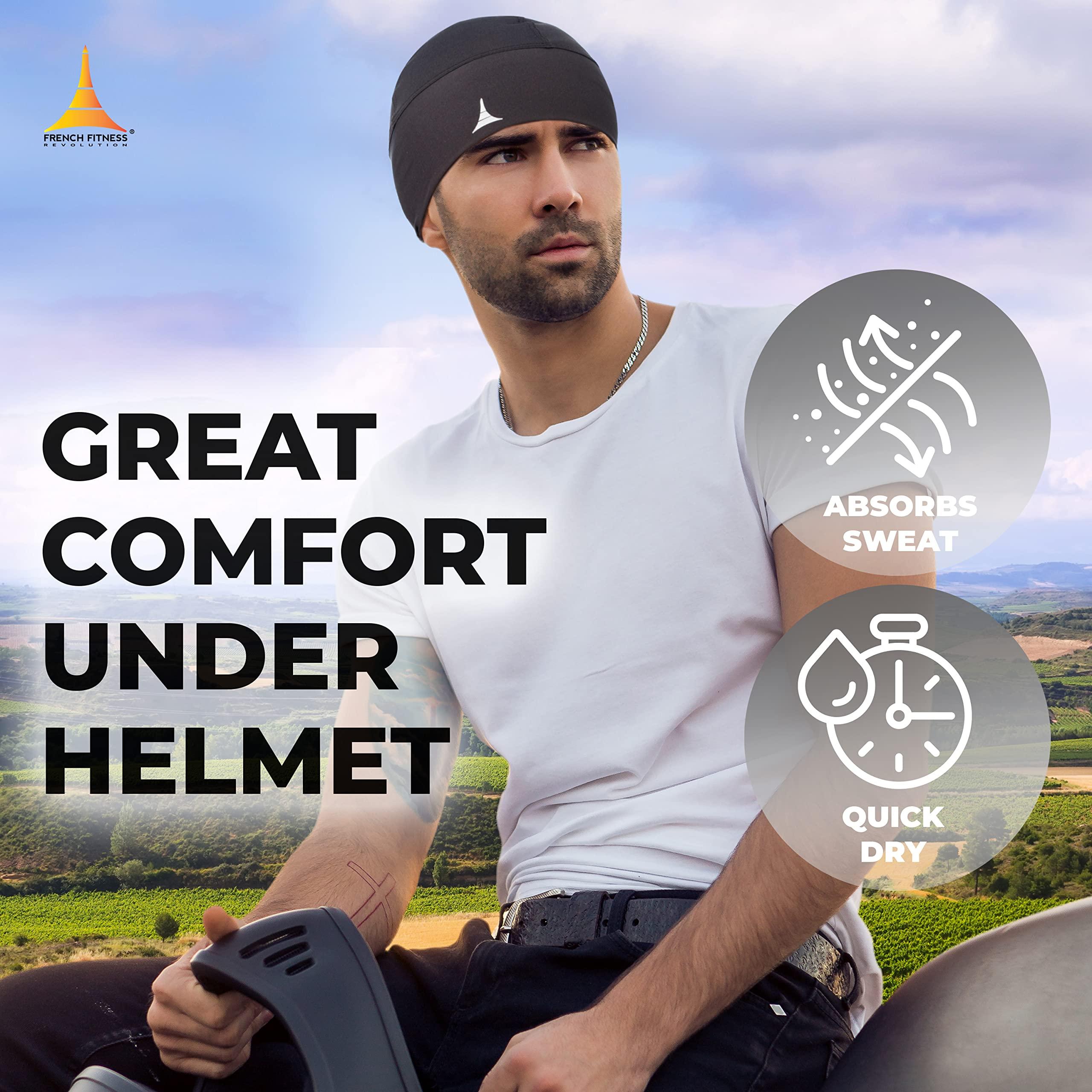 Helmet Liner Sweat Wicking Skull Cap Beanie. Ultimate Performance Moisture Wicking. Fits Under Helmets - Image 3