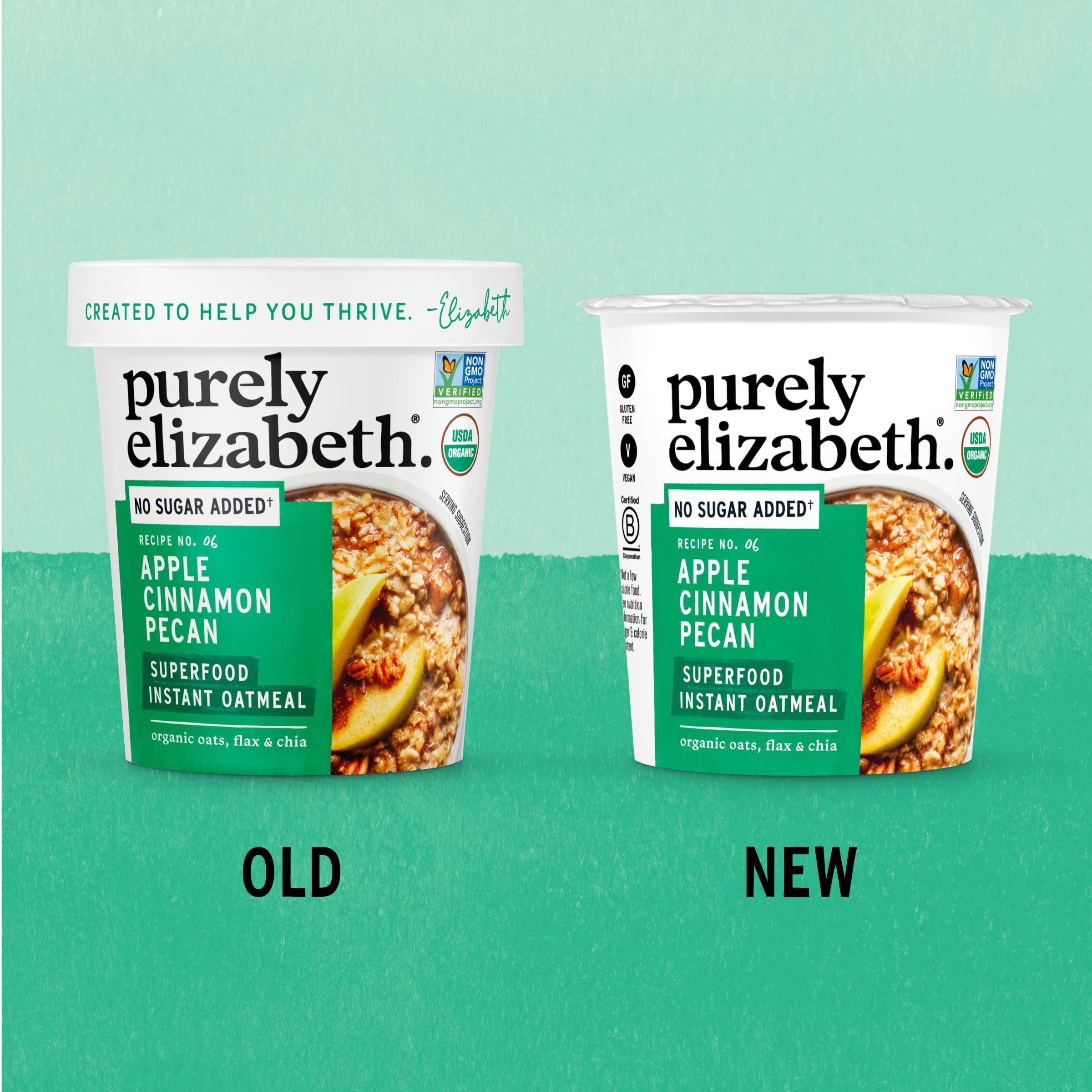 Purely Elizabeth Best Sellers Variety Pack Superfood Oatmeal Cups, Great for Overnight Oats, Gluten-Free, 2 Ounce (Pack of 12) - Image 8