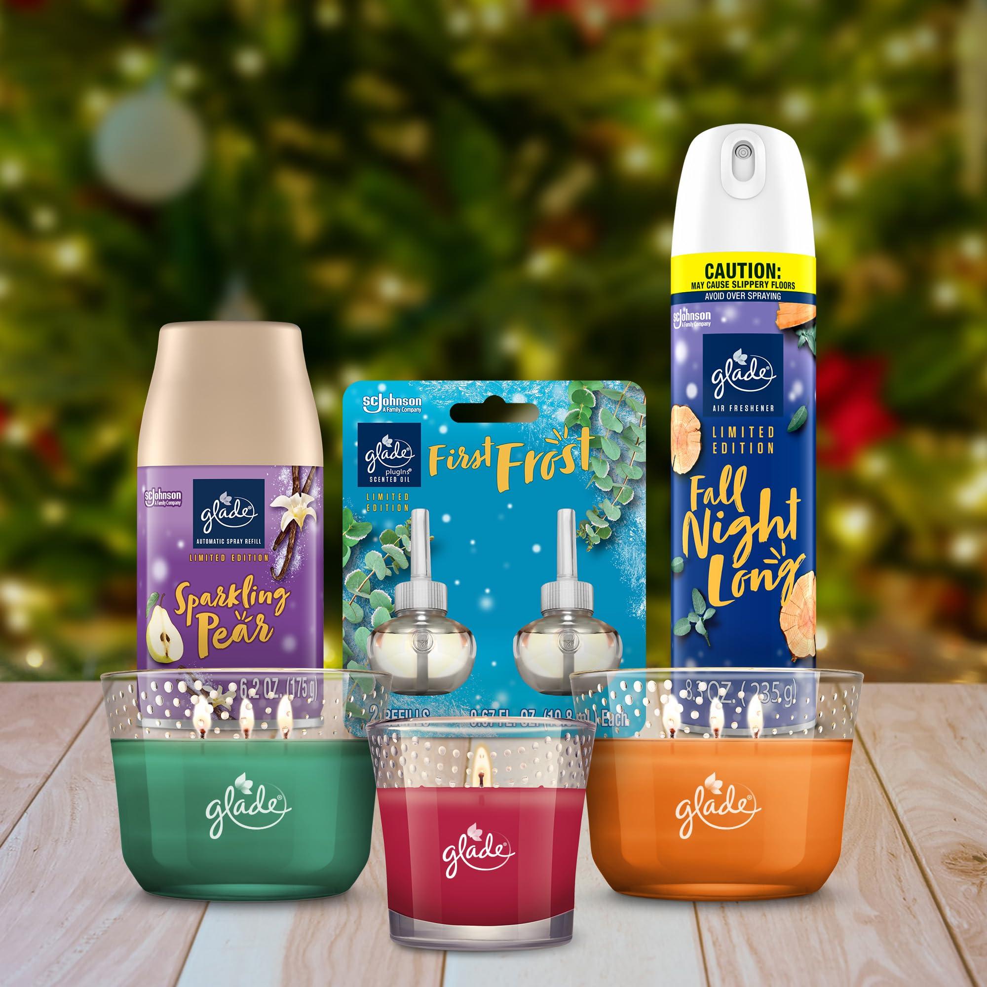 Glade Candle Jar, Air Freshener, 2in1, Merry Berry & Cranberry Celebration, Limited Edition Scent, 3.4 Oz, 2 Count - Image 5