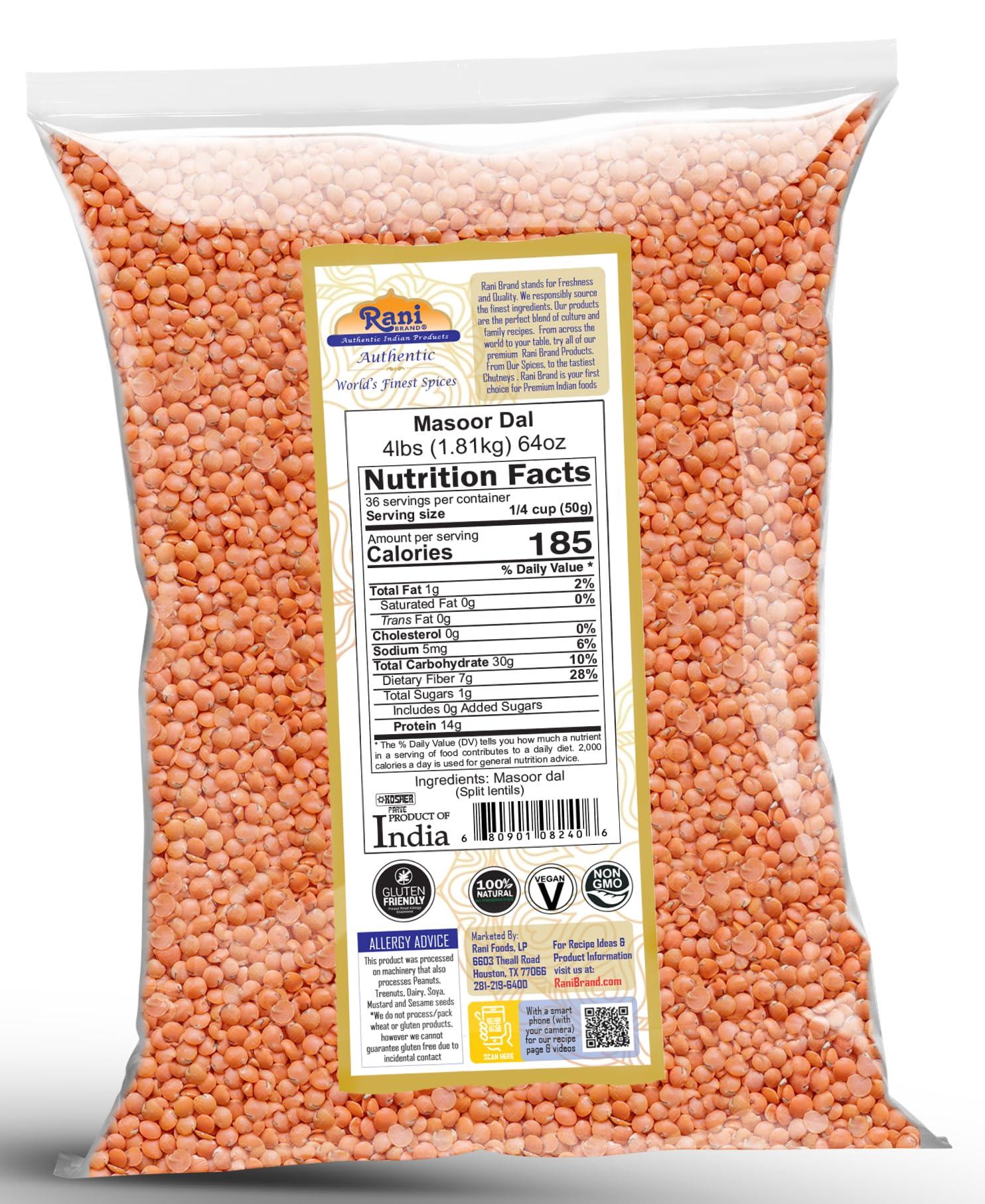 Rani Masoor Dal (Indian Red Lentils) Split Gram, 64oz (4lbs) 1.81kg Bulk ~ All Natural | Gluten Friendly | NON-GMO | Kosher | Vegan | Indian Origin - Image 8