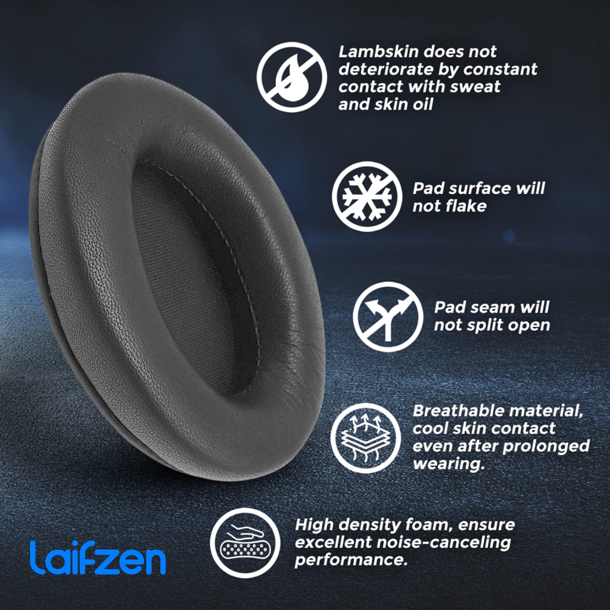 Lambskin XM4 Earpads for Sony WH-1000XM4 Headphones Replacement 1000 XM 4 Real Sheepskin Leather Ear Pads Cushions Earmuffs Cups Covers (Midnight Blue) - Image 2
