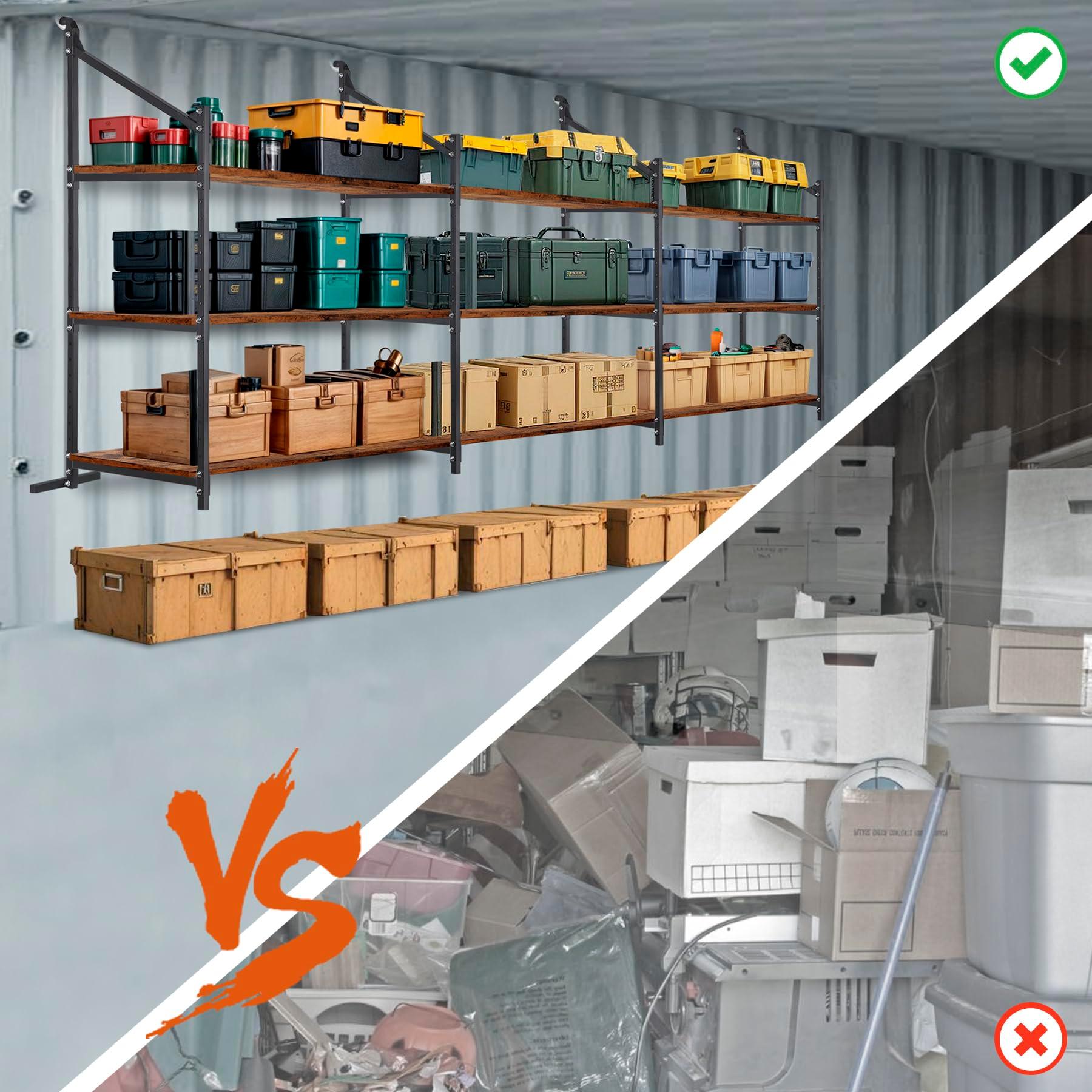 Talustool Shipping Container Shelving Storage Bracket 4Pcs Heavy Duty Cargo Shipping Container Shelf Shelving Brackets Universal - Image 7