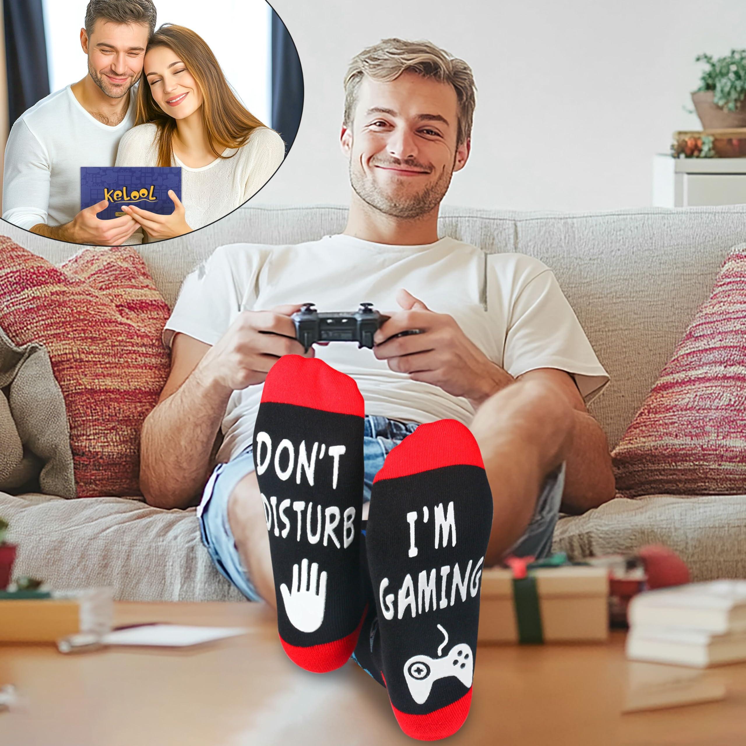 Kelool Do Not Disturb I'm Gaming Socks,Fathers Day Dad Gifts from Daughter Wife Son,Funny Gifts for Men,TeenBoys,Grandpa - Image 3
