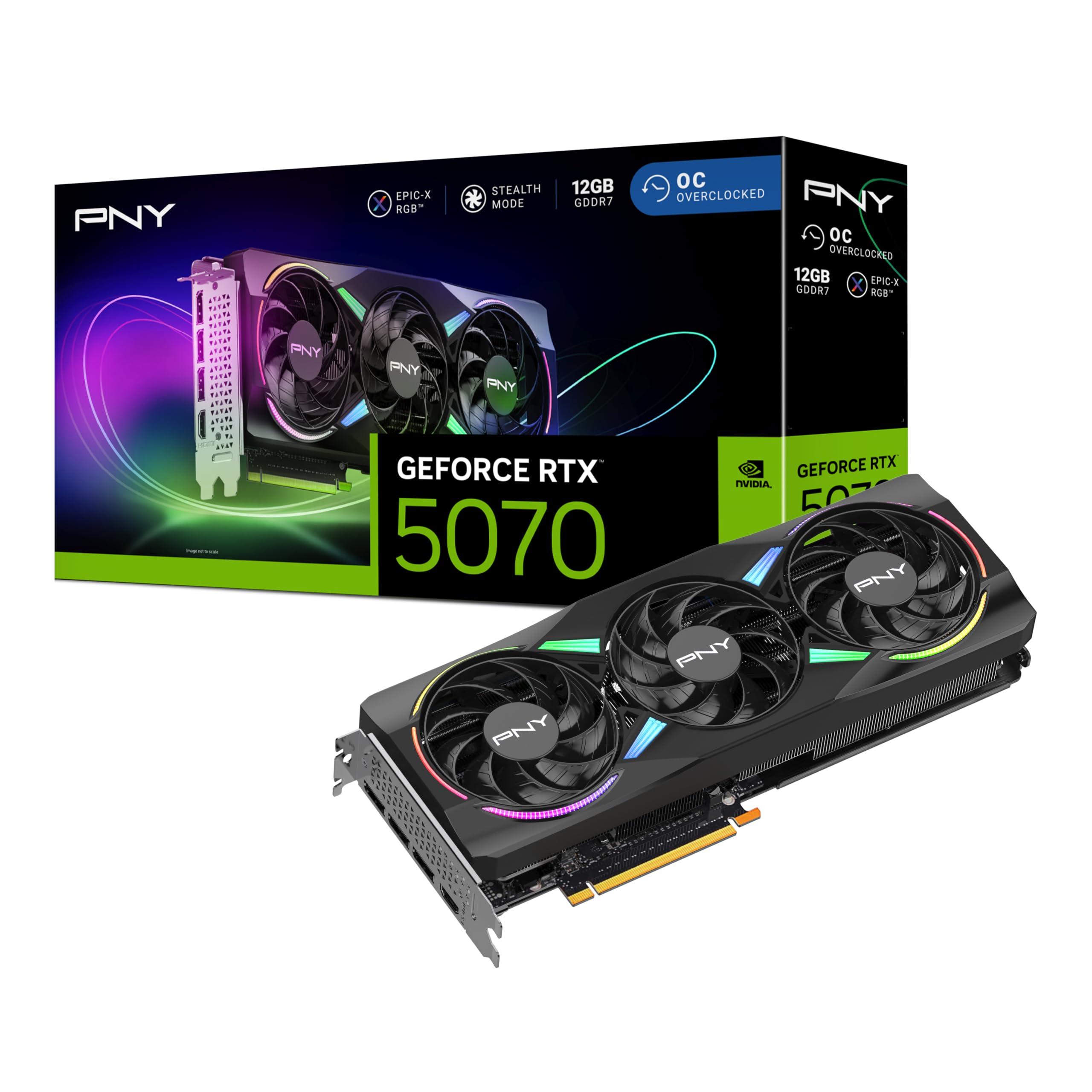 PNY GeForce RTX™ 5070 ARGB Overclocked Triple Fan