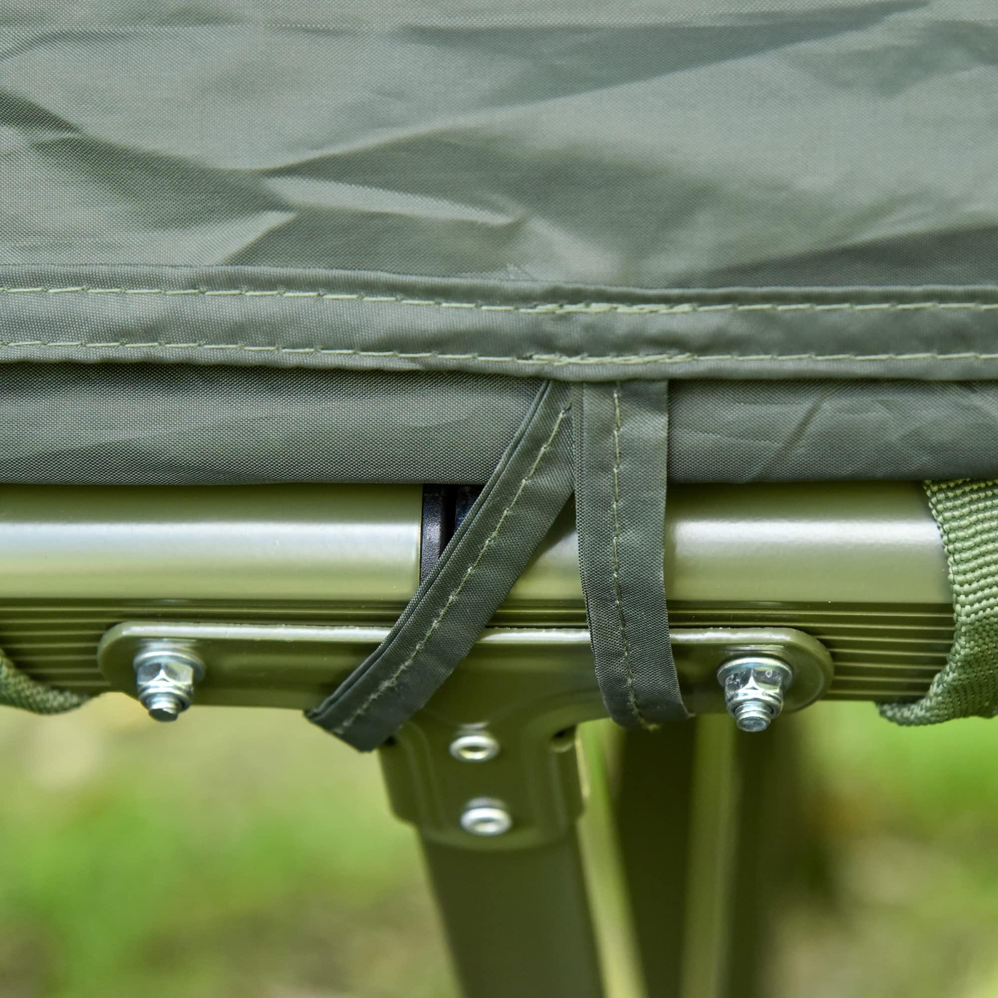 Outsunny 2-Person Tent Cot, 4-in-1 Folding Tent Combo with Air Mattress, Foot Pump, Carry Bag, Off Ground Travel Cot for Camping, Hiking, Backpacking - Image 9