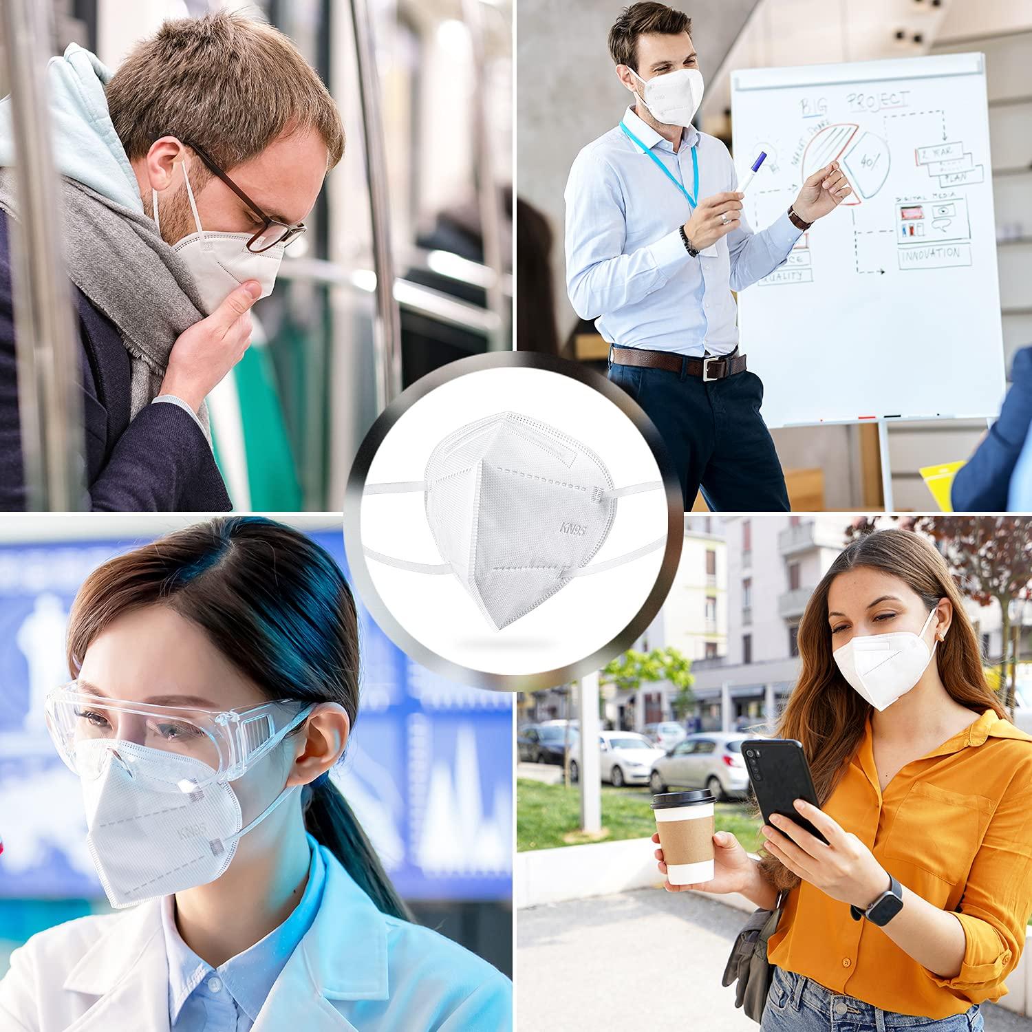 BLScode KN95 Face Mask 60 Pack,Individually Wrapped 5-Layer face Masks,Filter Efficiency≥95% - Image 7