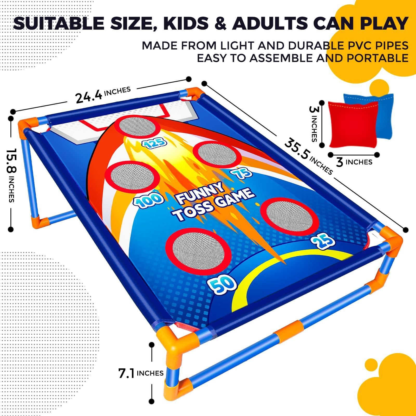 Bean Bag Toss Game for Kids Outdoor Activities, Cornhole Games for 3 4 5 6 7 8 Years Old Boys Girls, Fun Outside Toys for Family Party Games, Ideal Birthday for Ages 4-8 Toddlers - Image 3