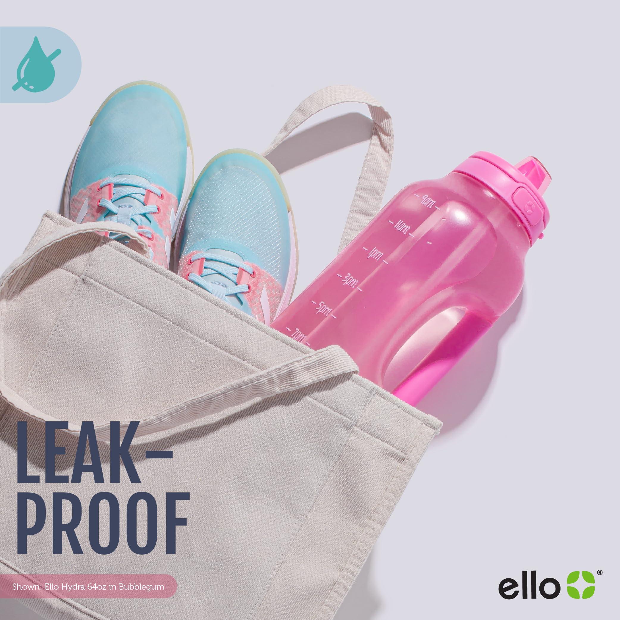 Ello Hydra 64oz Half Gallon Water Jug with Handle and Motivational Time Markers for All Day Hydration, Plastic Reusable Water Bottle with Straw and Locking, Leak Proof Lid, BPA Free, Halogen Blue - Image 7