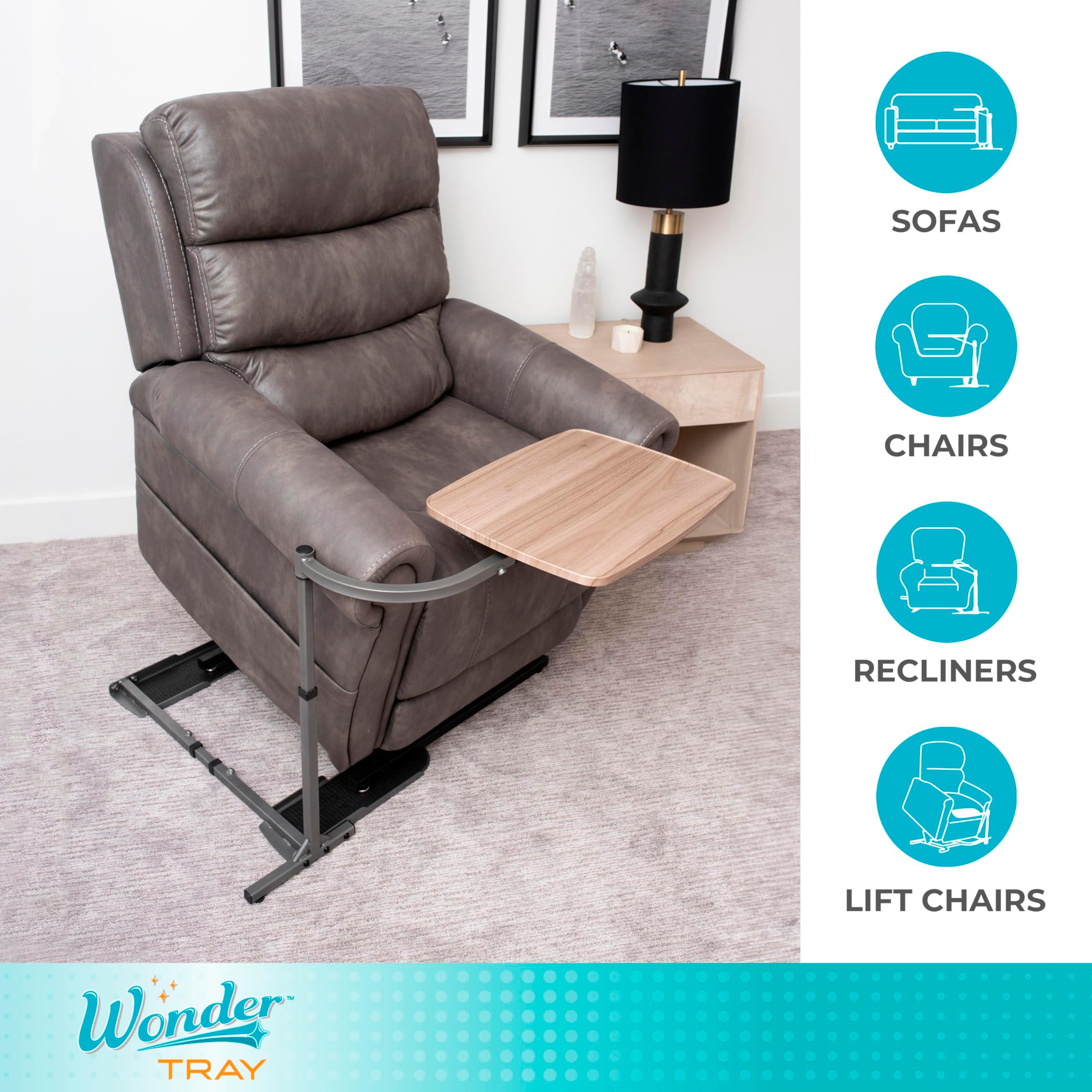 Stander Wonder Tray, Adjustable Swivel Table, Large Laptop Stand, Couch Desk, Side Tables & Gaming Bench, TV-Trays for Eating on Couches, Chairs, Recliners, Ash Gray - Image 5