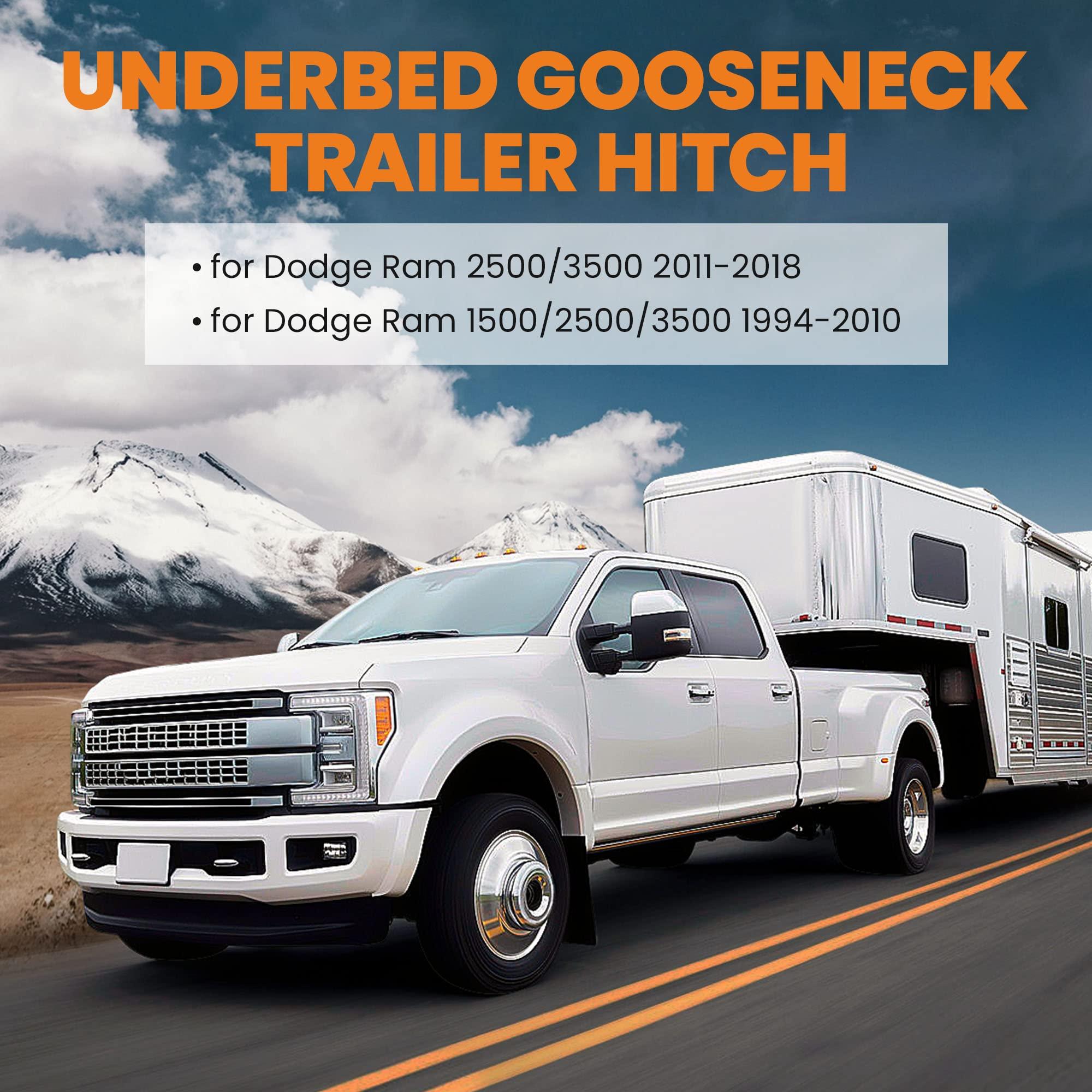 maXpeedingrods GNRK1500 Flat Beds Gooseneck Kit for Chevrolet for Toyota 1500 1994-2018, Universal Metal Gooseneck Hitch Kit, GTW 30,000 lbs - Image 3