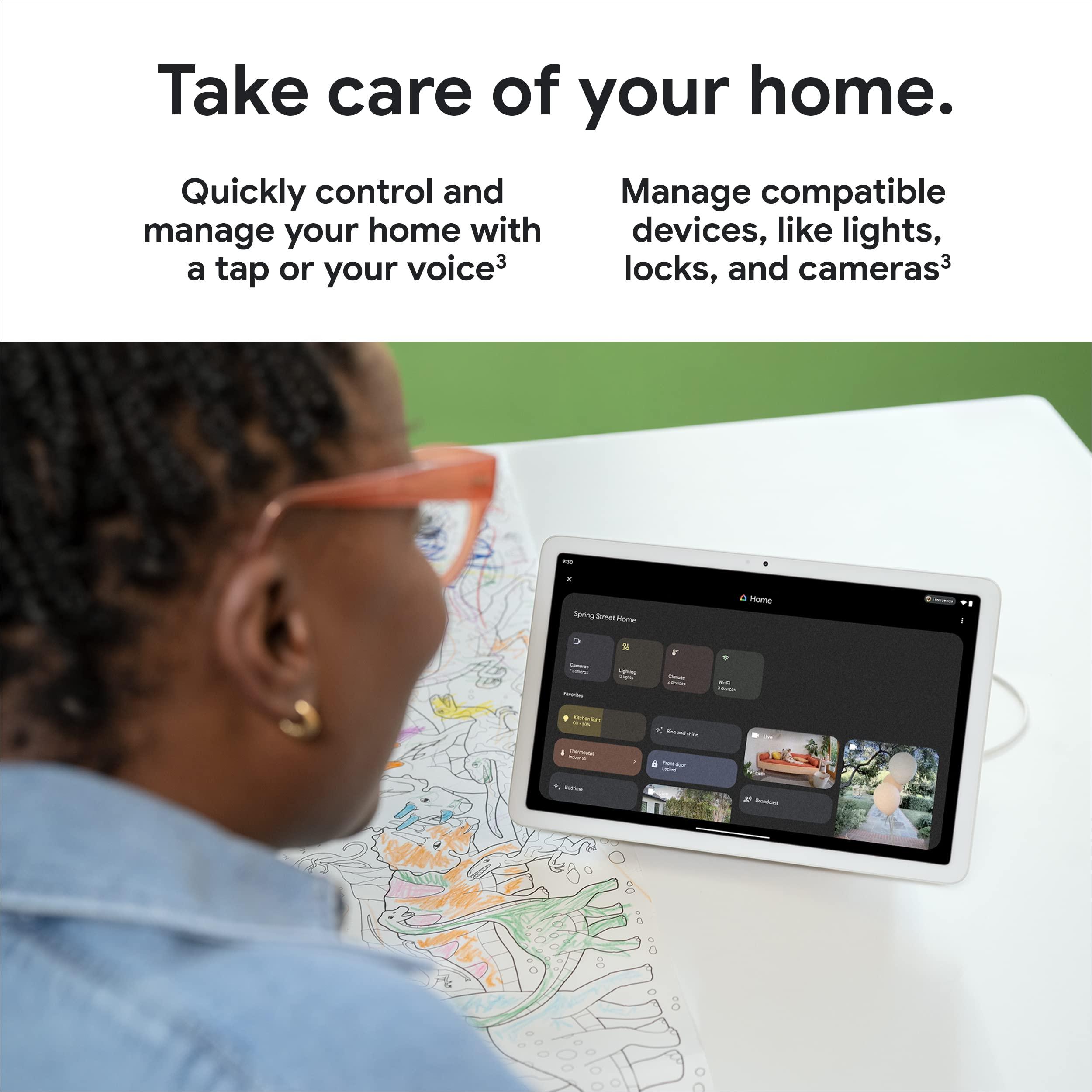 Google Pixel Tablet with Charging Speaker Dock - Android Tablet with 11-Inch Screen, Smart Home Controls, and Long-Lasting Battery - Porcelain/Porcelain - 128 GB - Image 10