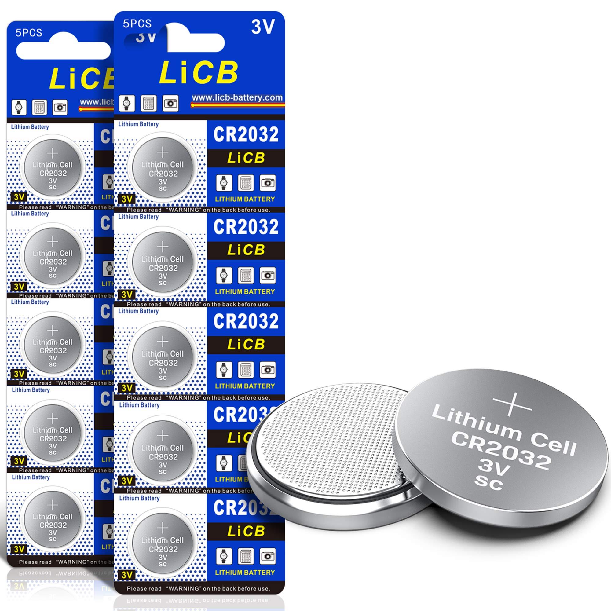 LiCB CR2032 3V Lithium Battery(10-Pack) - Image 1