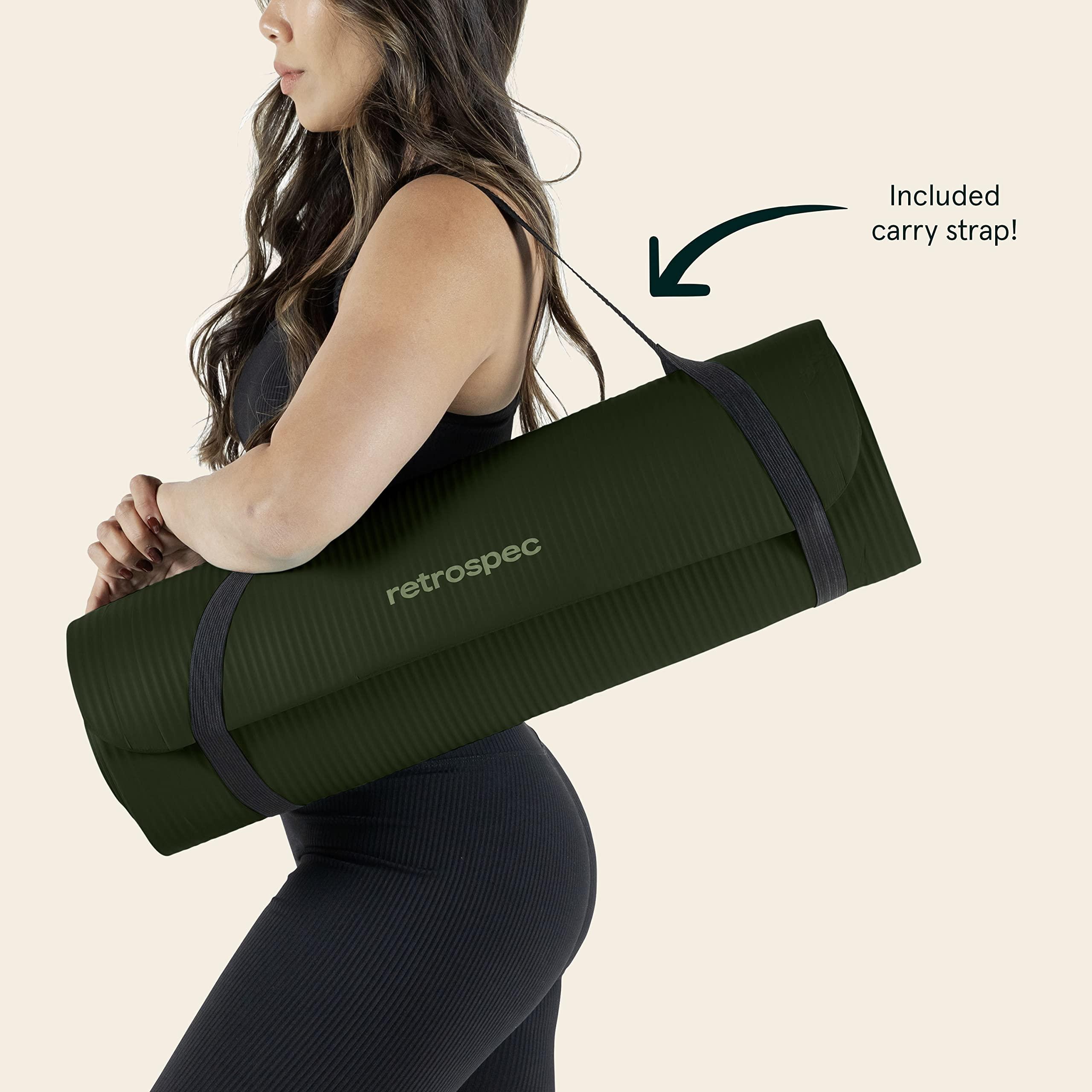 Retrospec Solana Yoga Mat 1/2" Thick w/Nylon Strap for Men & Women - Non Slip Exercise Mat for Yoga, Pilates, Stretching, Floor & Fitness Workouts - Image 7