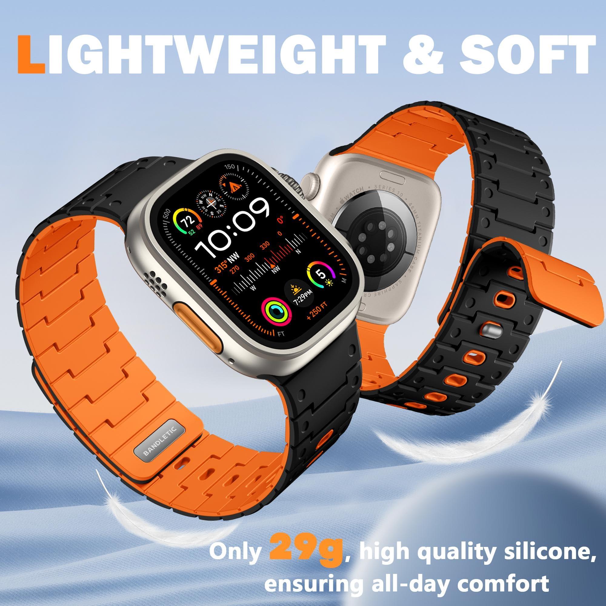 Bandletic Magnetic Watchband + Sport Bands Compatible with Apple Watch Ultra Bands for Men - Image 4