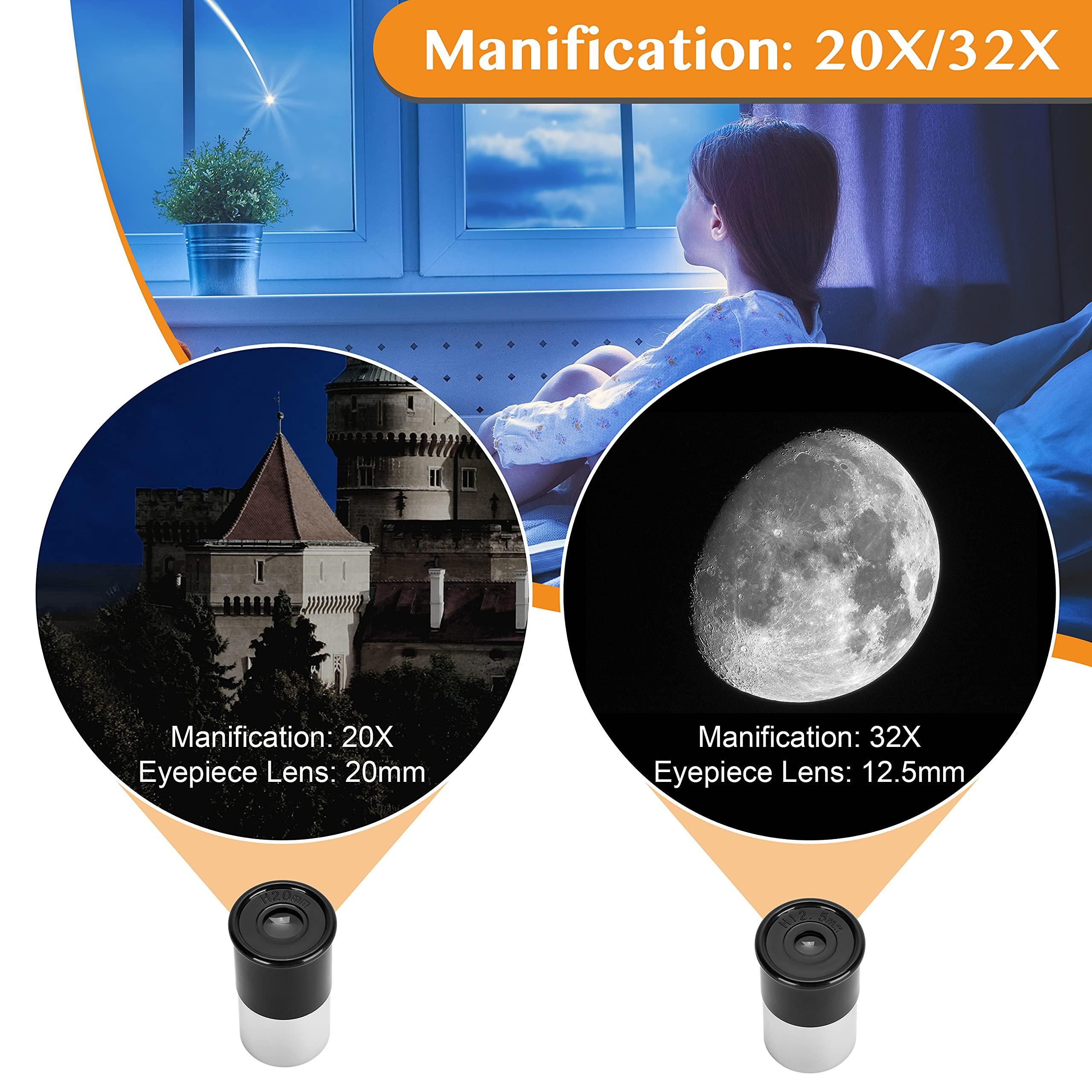 AOMEKIE Telescopes for Kids 40/400 with Tabletop Tripod 2 Eyepieces Portable Telescopes for Astronomy Beginners with Finderscope and Compass for Kids Over 8 Years Old,Space Toys, Gifts - Image 4