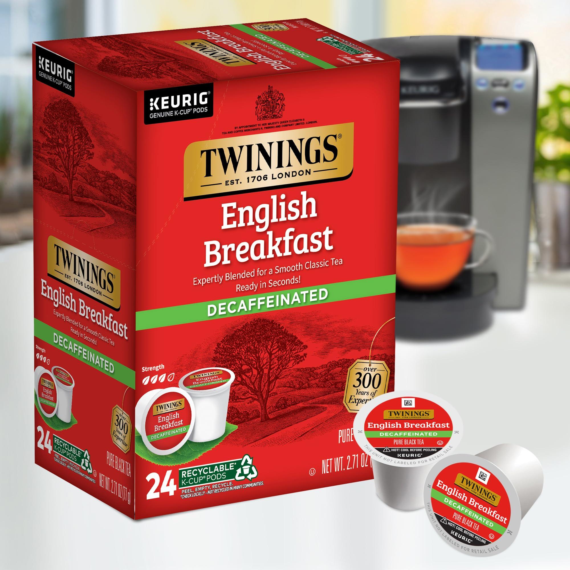 Twinings Decaffeinated English Breakfast Black Tea K-Cup Pods for Keurig, 24 Count (Pack of 1), Smooth, Flavourful, Robust, Enjoy Hot or Iced - Image 3