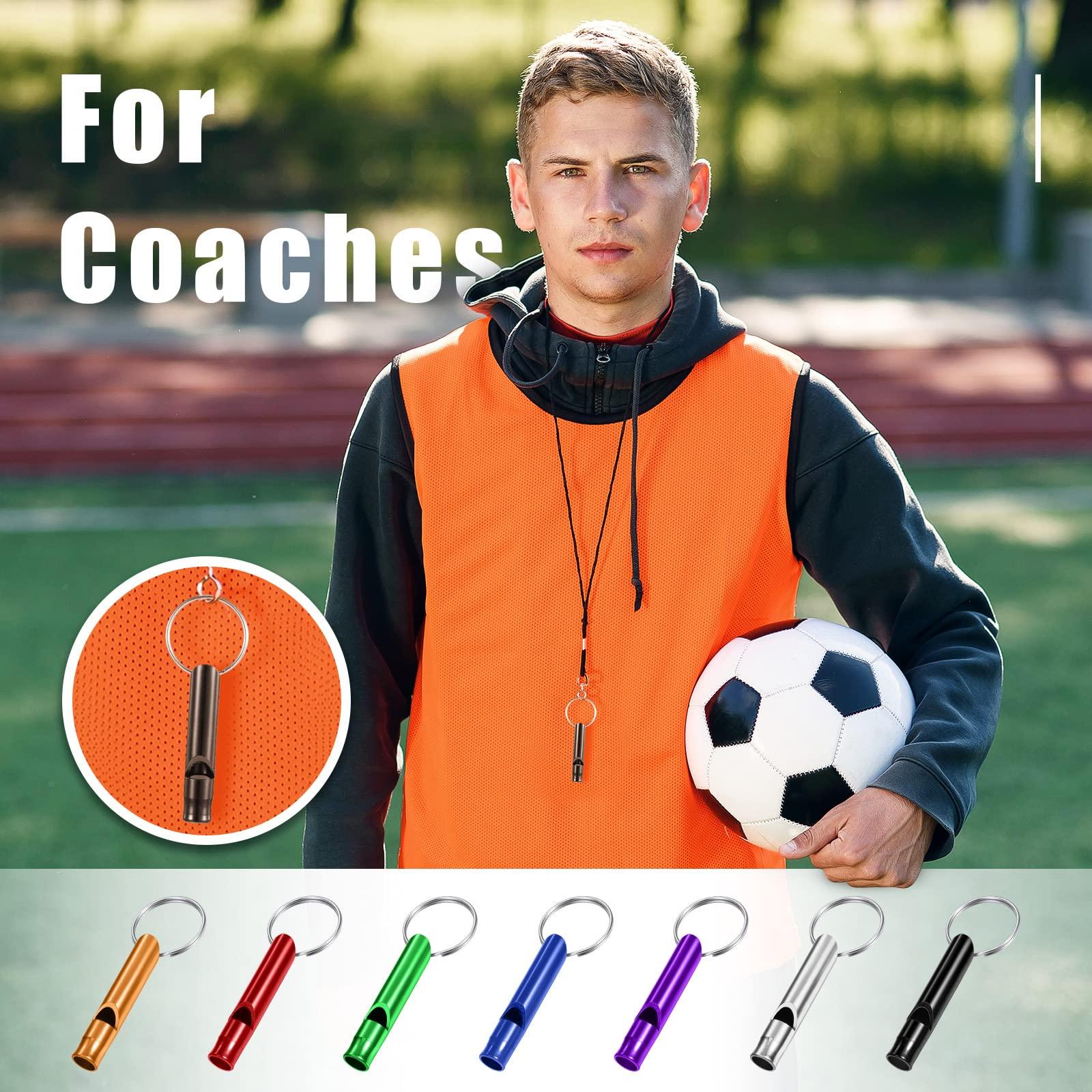 Konohan 105 Aluminum Emergency Whistle with Keychain Safety Survival Whistle Sturdy Light Loud Sound for Women Camping Defense Hiking Alarm 7 Colors - Image 2
