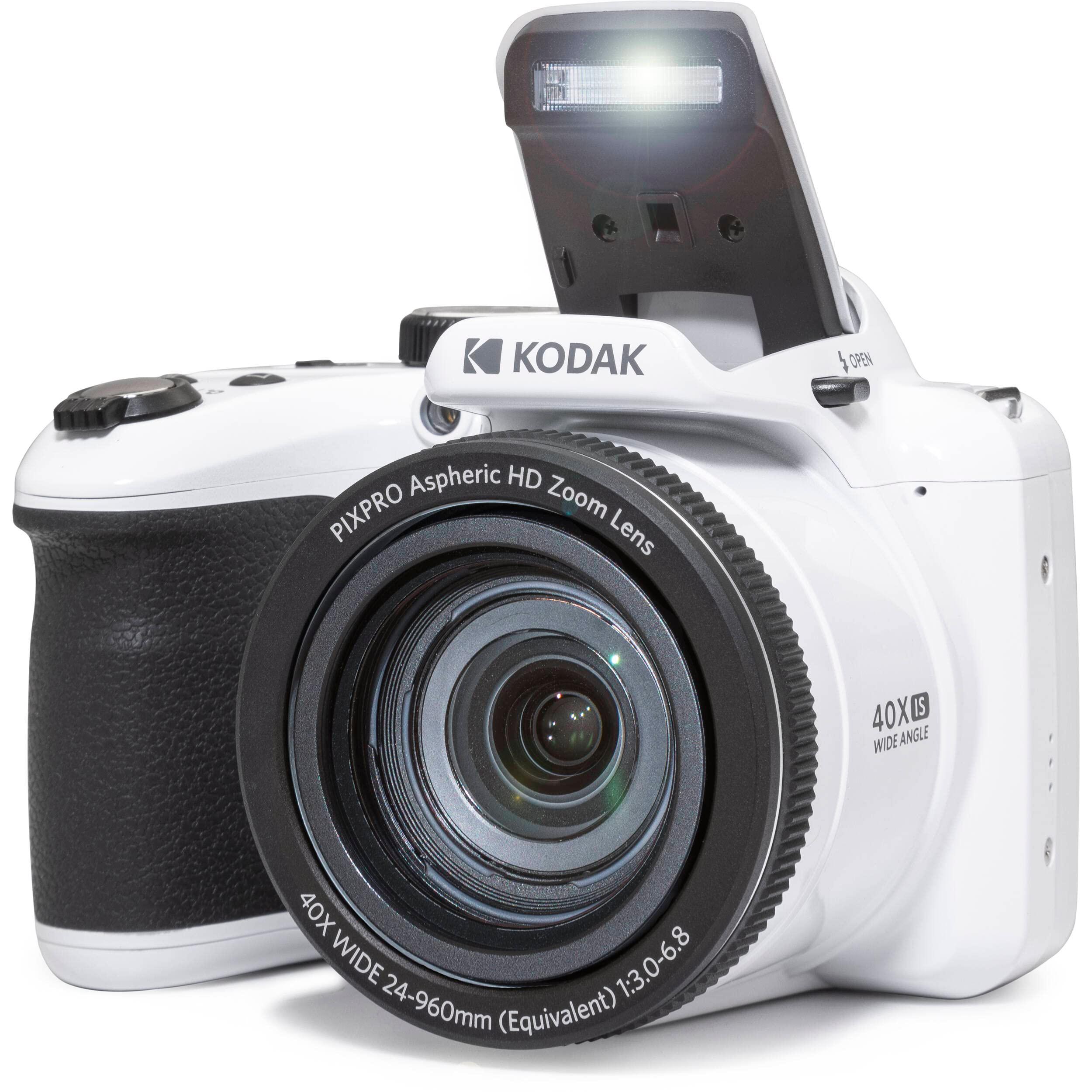 Kodak PIXPRO AZ405 Digital Camera (White) Bundle with 32GB SD Memory Card + Case + Memory Card Wallet + Batteries + Accessories (8 Items) - Image 6