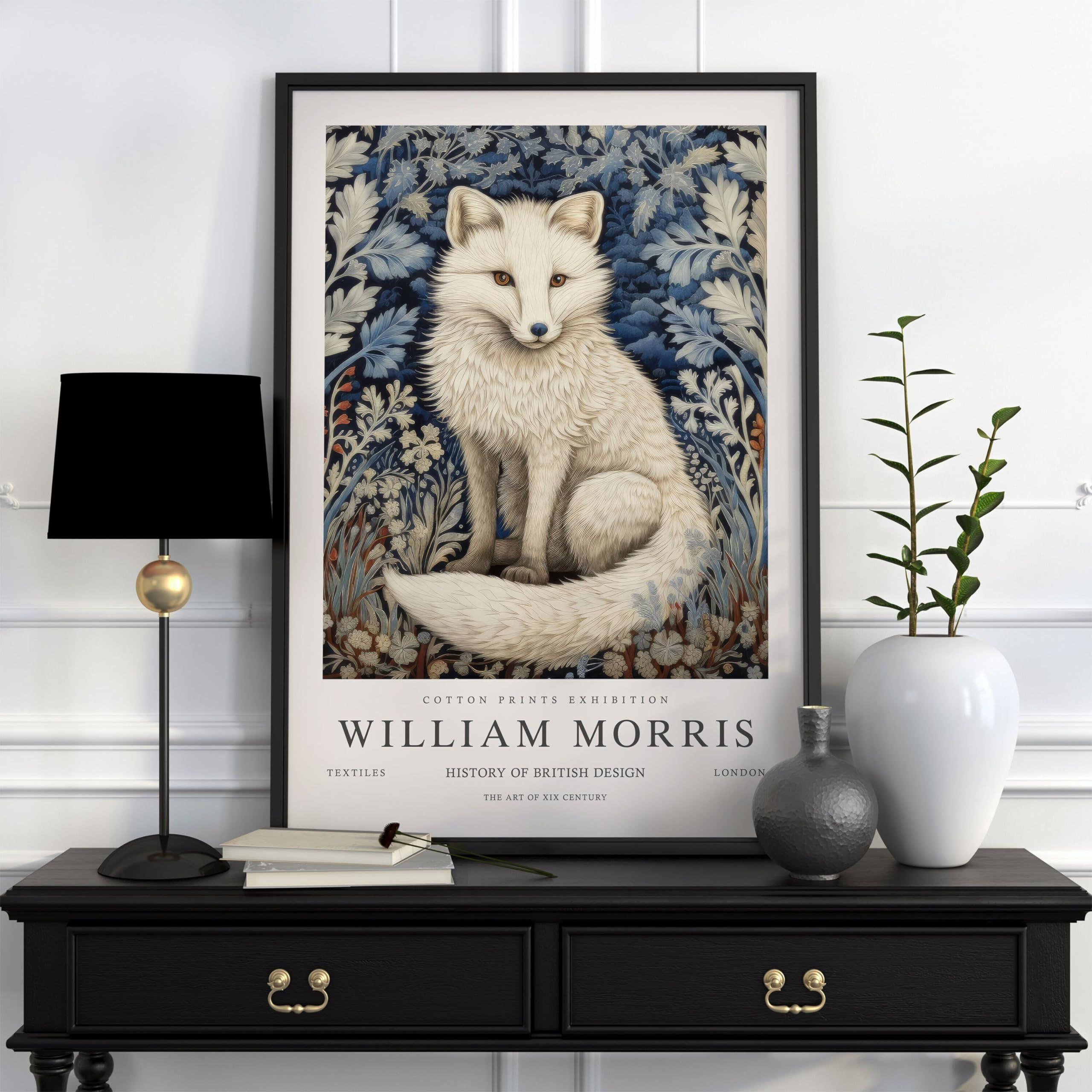 William Morris Print, William Morris Exhibition Print, William Morris Poster, Vintage Wall Art, Textiles Art, Vintage Poster, Arctic Fox Art Unframed #193 16x24 Inches