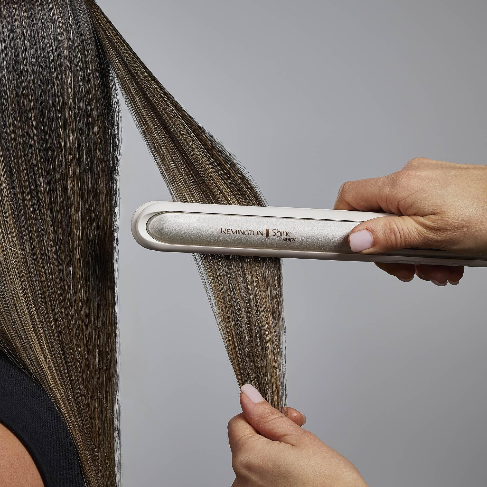 Remington Shine Therapy 1 inch Hair Straightener Iron, Flat Iron Infused with Argan Oil & Keratin, Professional Ceramic Flat Iron for Less Frizz, Shines and Smooth, Styling Tools - Image 11