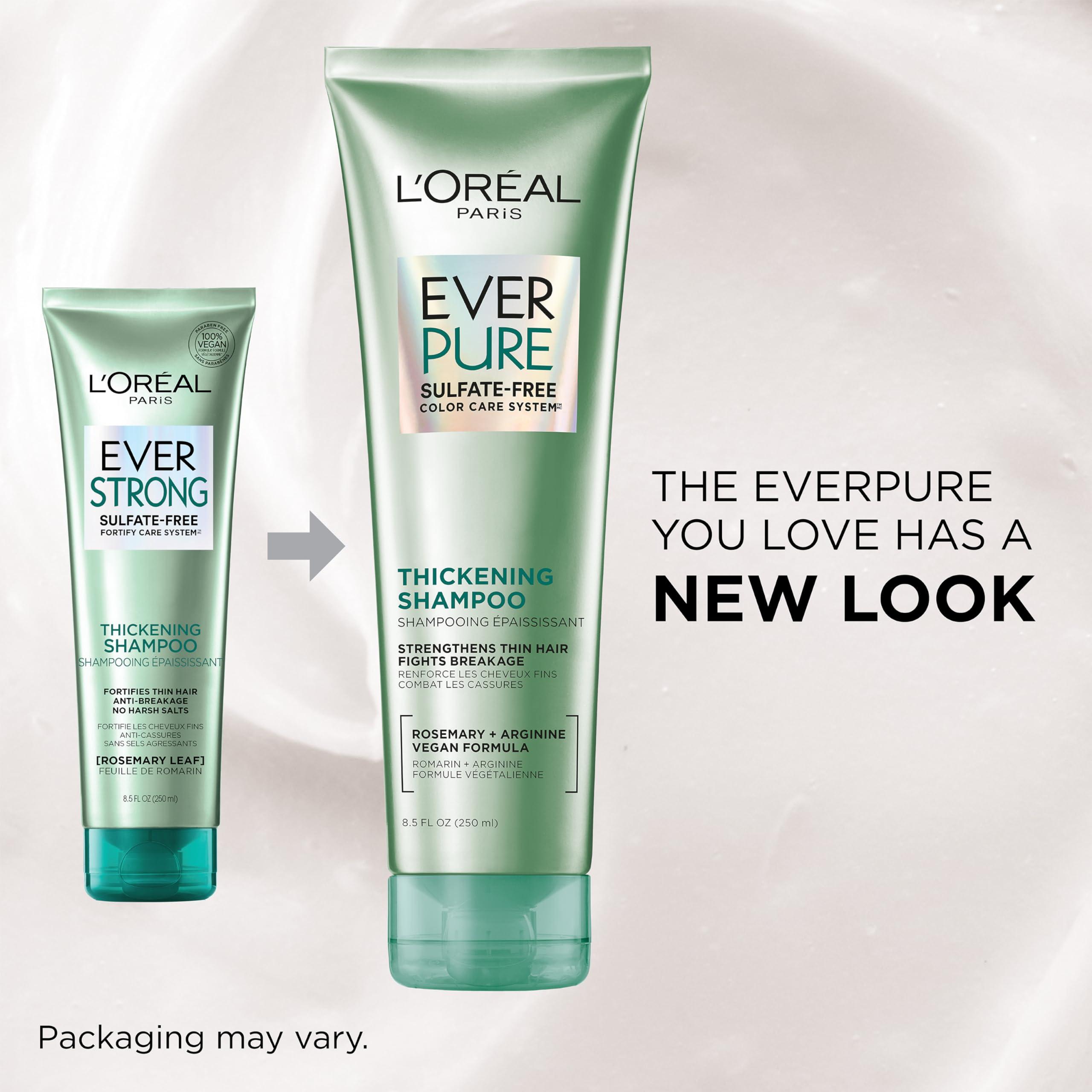 L'Oreal Paris Thickening Sulfate Free Conditioner, Thickens + Strengthens Thin, Fragile Hair, Hair Care with Rosemary Leaf, EverPure, 8.5 Fl Oz (Packaging May Vary) - Image 3