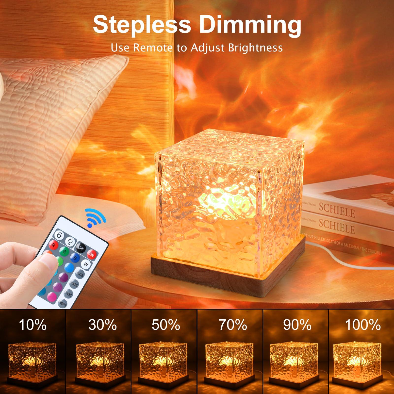Avkast Aurora Glow Lamp,Corded Ocean Lamp Luminorthe Cube Northern Lights Cube Ocean Wave Projector with 16 Colors and Dynamic Ripple Effect for Living Room Bedroom Decor - Image 5