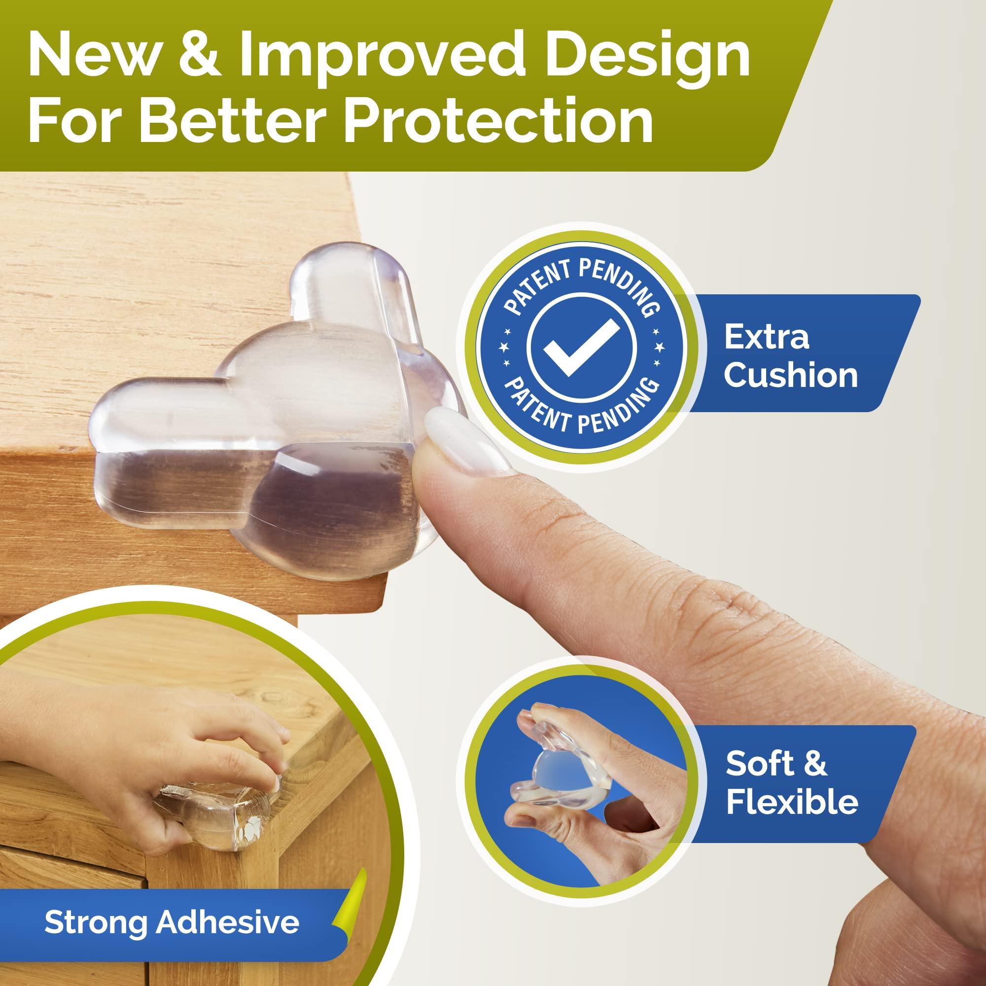 Corner Protectors for Baby (12 Pack) - Patented - New & Improved Edge Protector for Baby – Transparent Corner Protectors - Baby Safety Products to Baby Proof Corners and Edges - Image 5