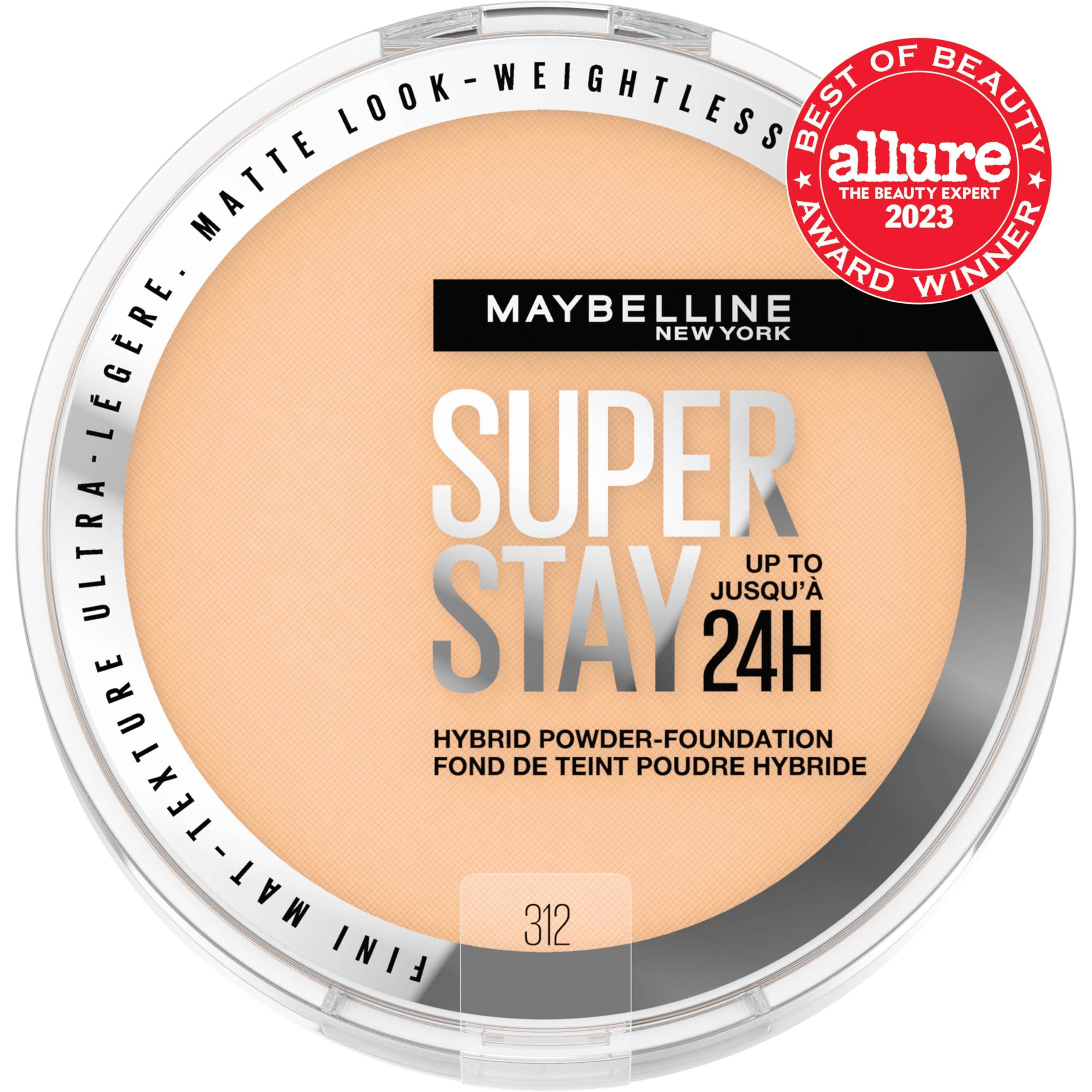 Maybelline Super Stay Up to 24HR Hybrid Powder-Foundation, Medium-to-Full Coverage Makeup, Matte Finish, 312, 1 Count - Image 2