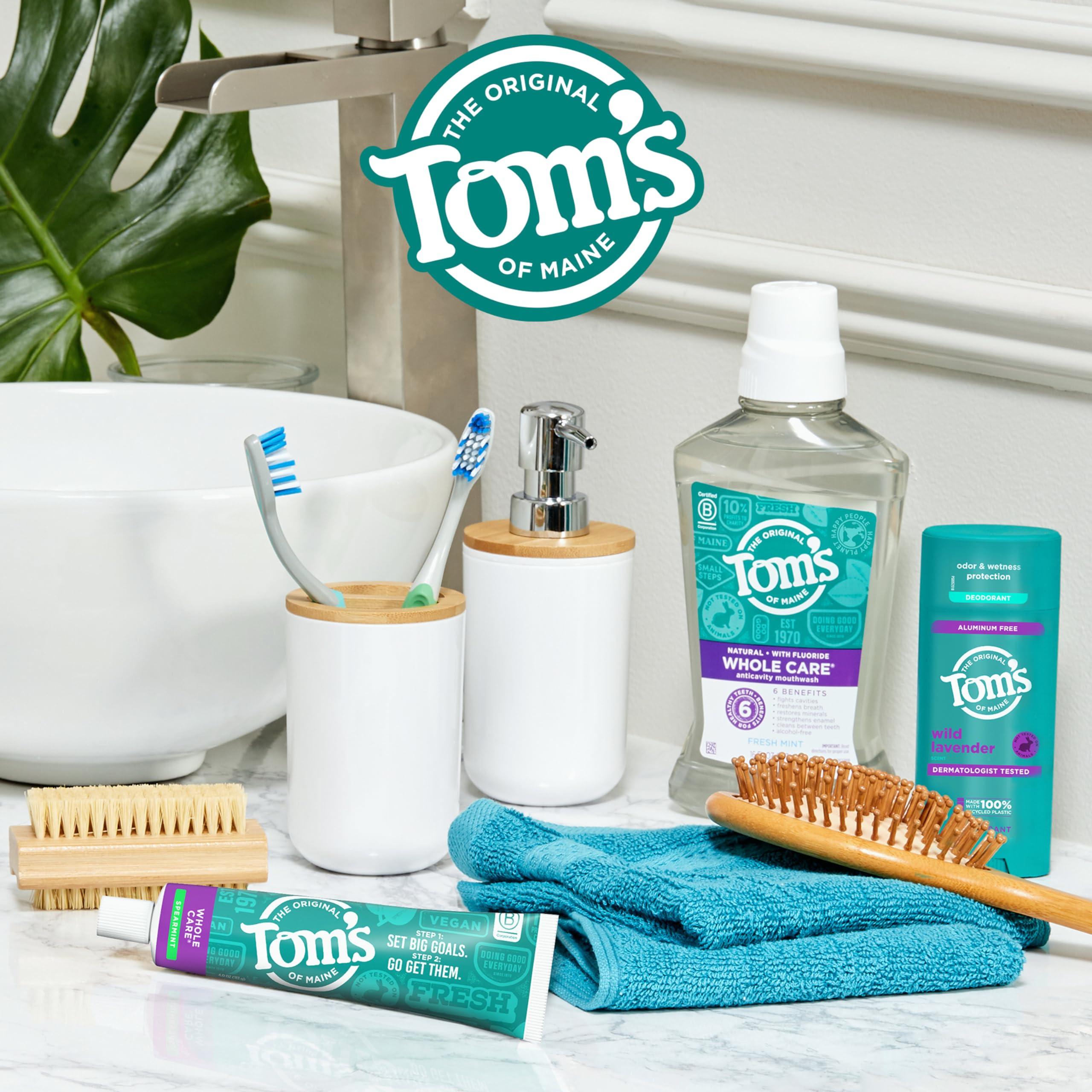 Tom's of Maine Whole Care Natural Toothpaste with Fluoride, Spearmint, 4 Ounce (Pack of 3), (Packaging May Vary) - Image 8