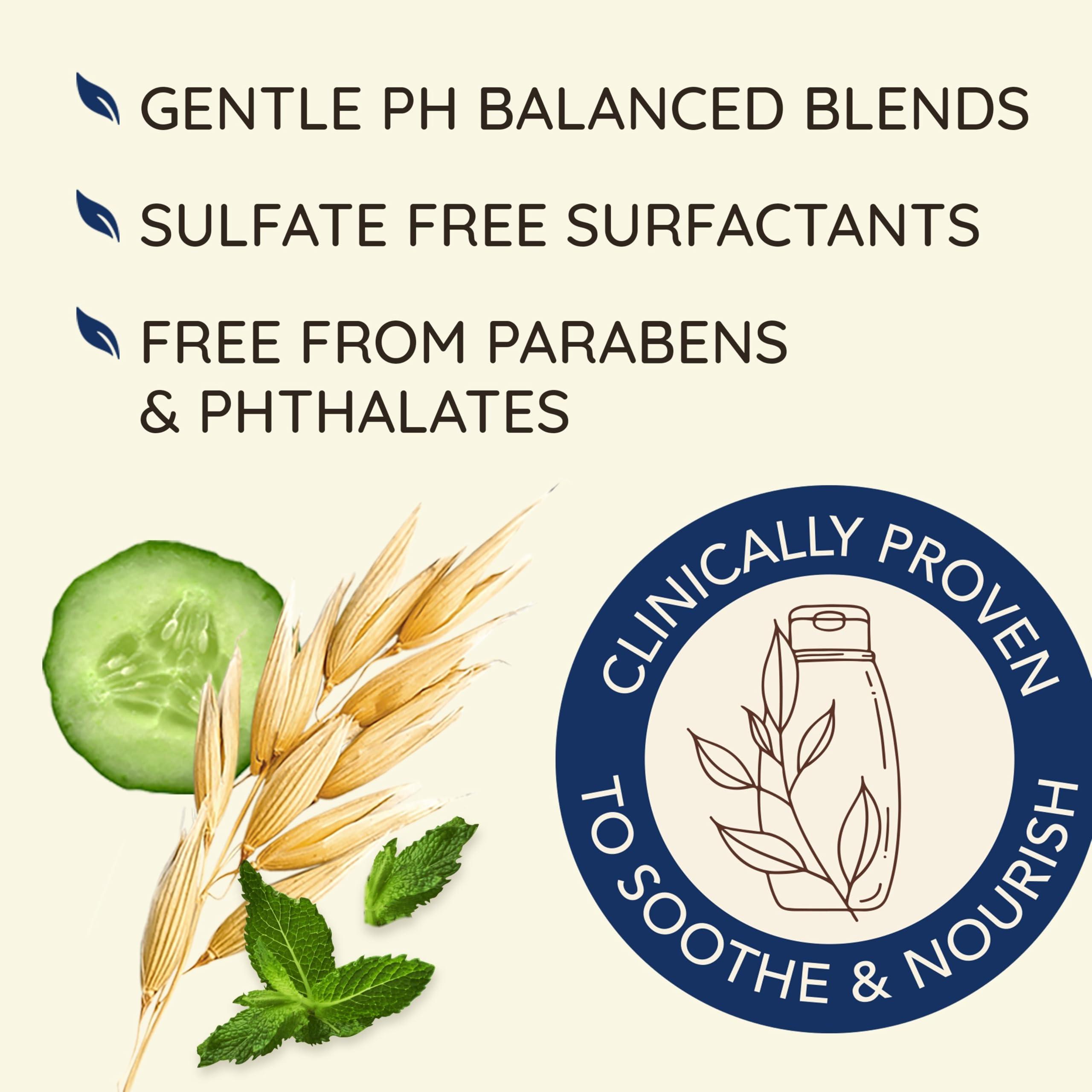 Aveeno, Fresh Greens Blend Sulfate-Free Conditioner with Rosemary, Peppermint & Cucumber to Thicken & Nourish, Clarifying & Volumizing for Thin or Fine Hair, Paraben-Free, 12oz - Image 4